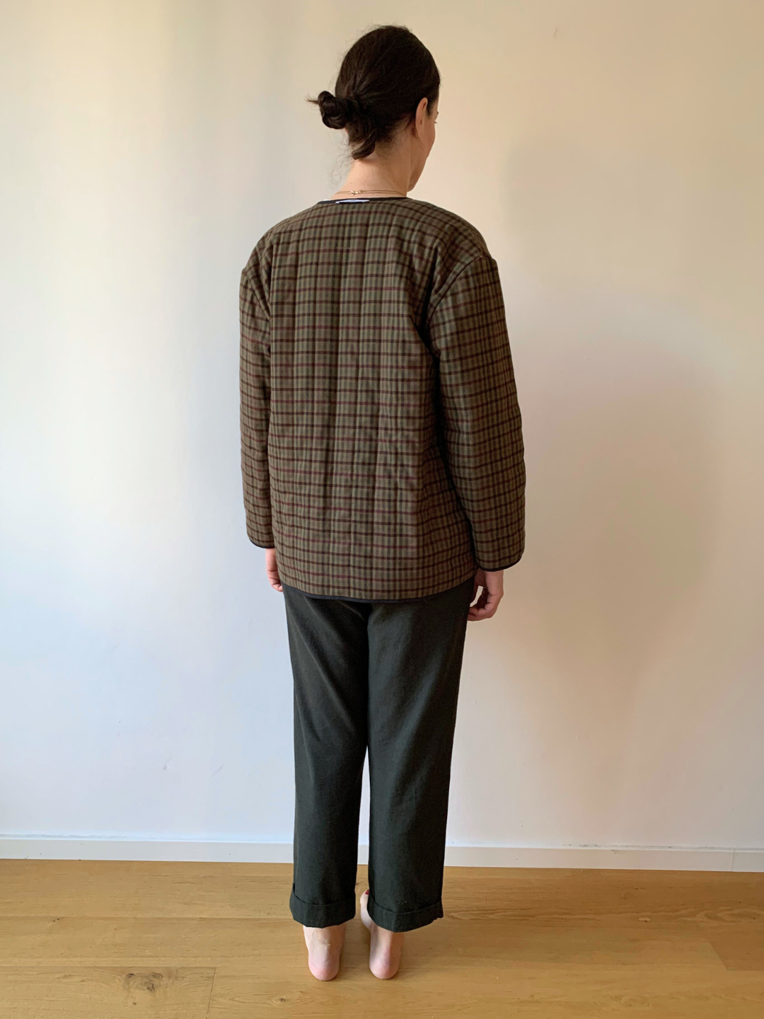 Padded Jacke - chestnut check