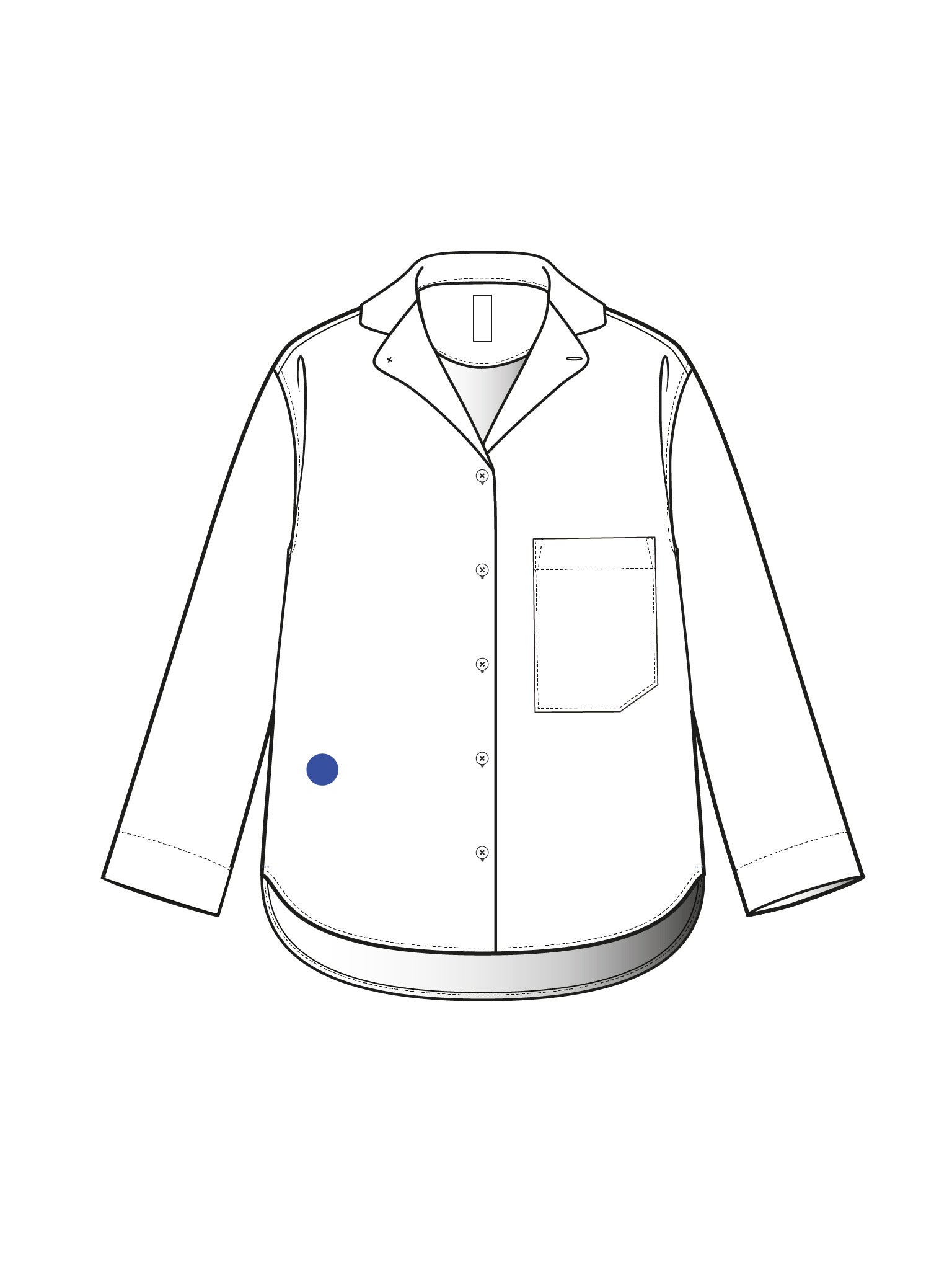 (Im)perfektes Pyjamahemd - worthy white - S