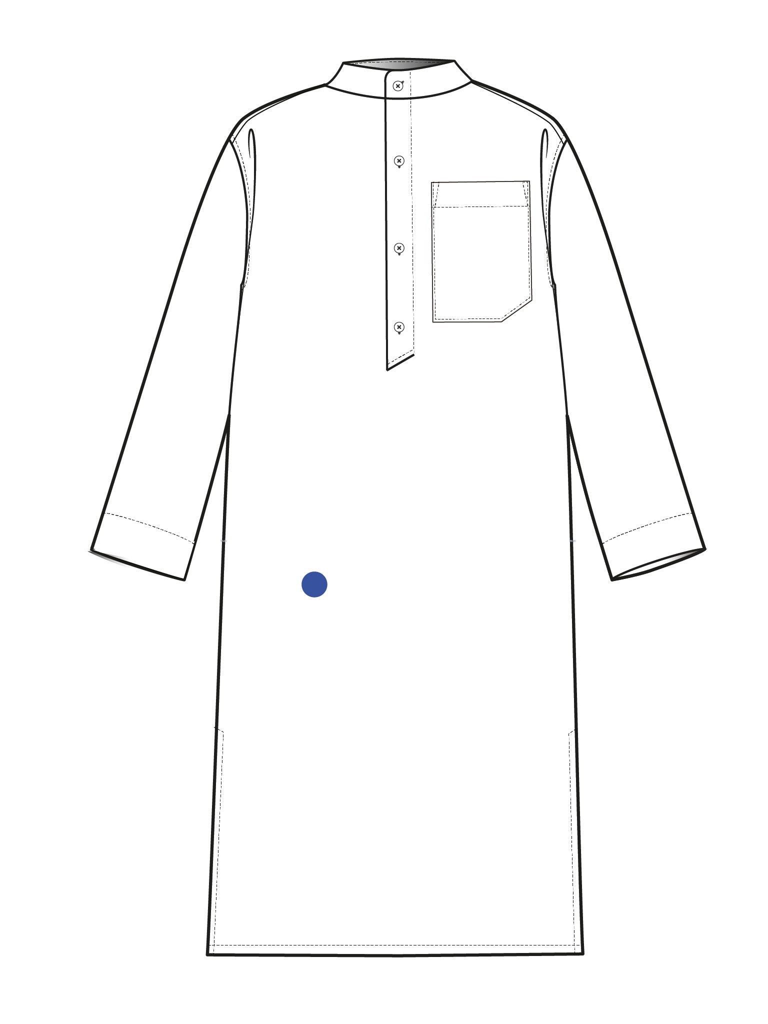 (Im)perfect Nightshirt - toffee pinstripe - L
