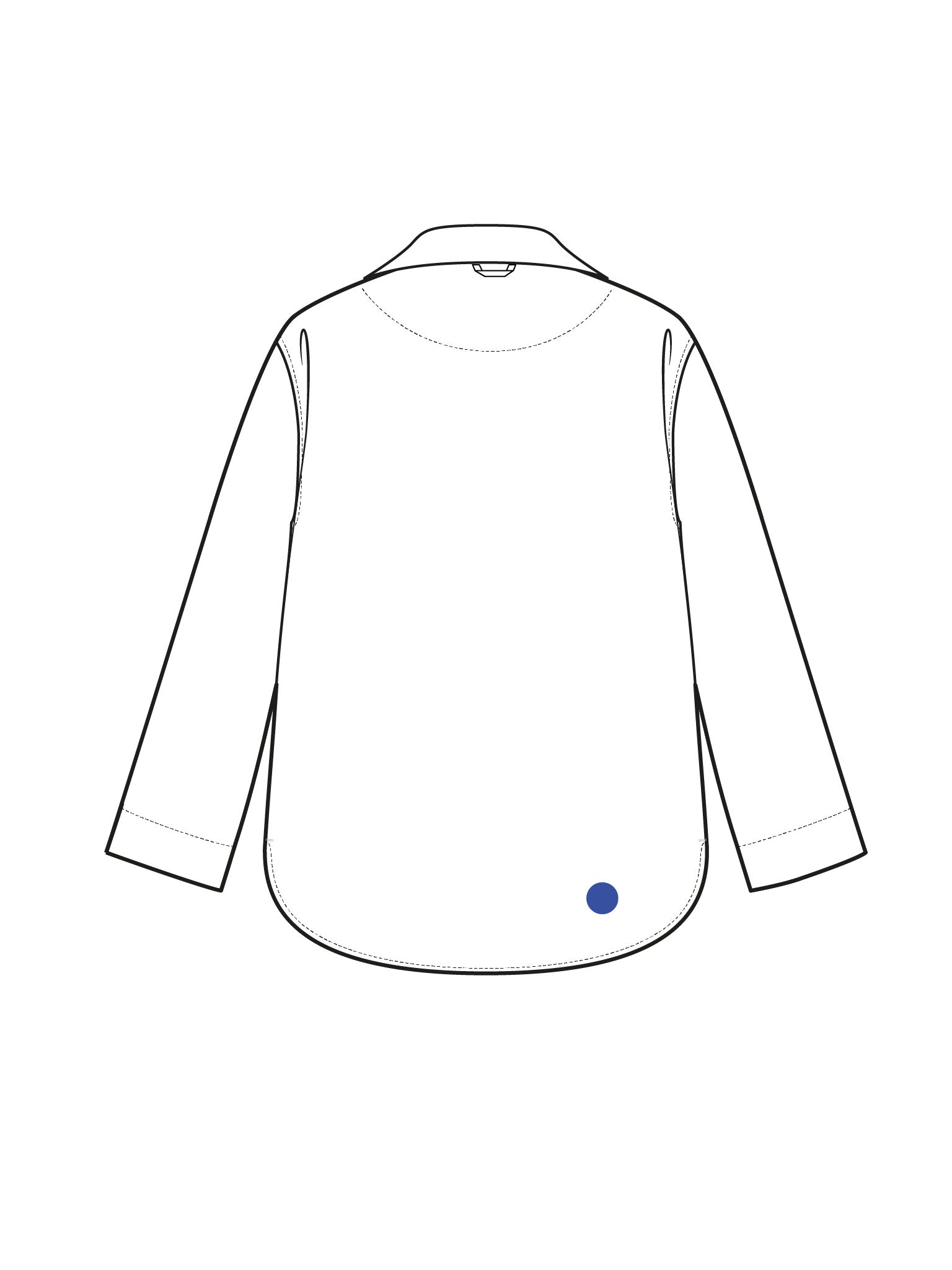 (Im)perfect Pyjama Shirt - classic blue stripe - M