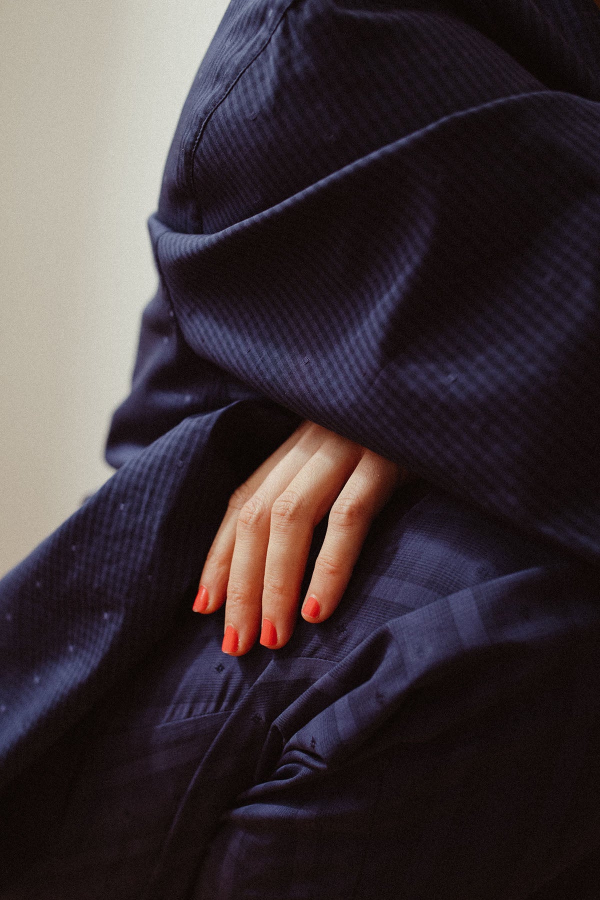 Pyjama Shirt - midnight navy check