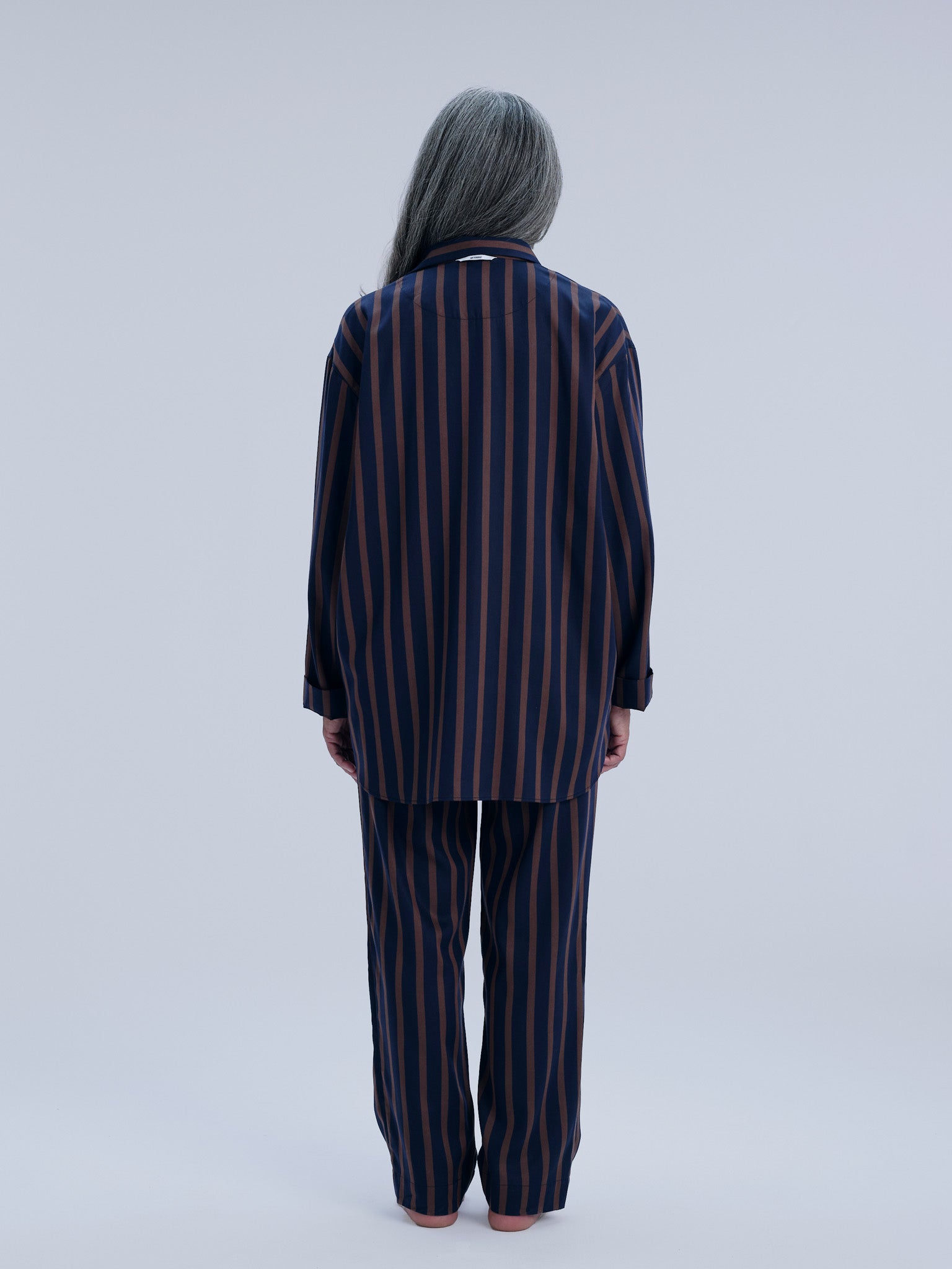 Pyjamaset (Shirt + Pants) - chocolate night stripe