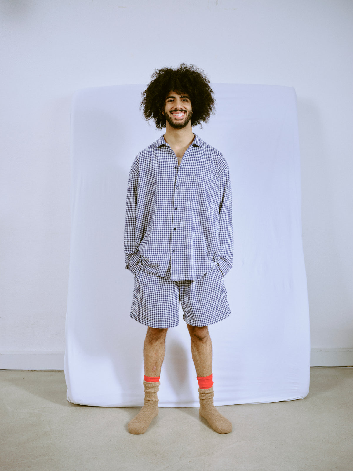 Easy Shorts - little navy check