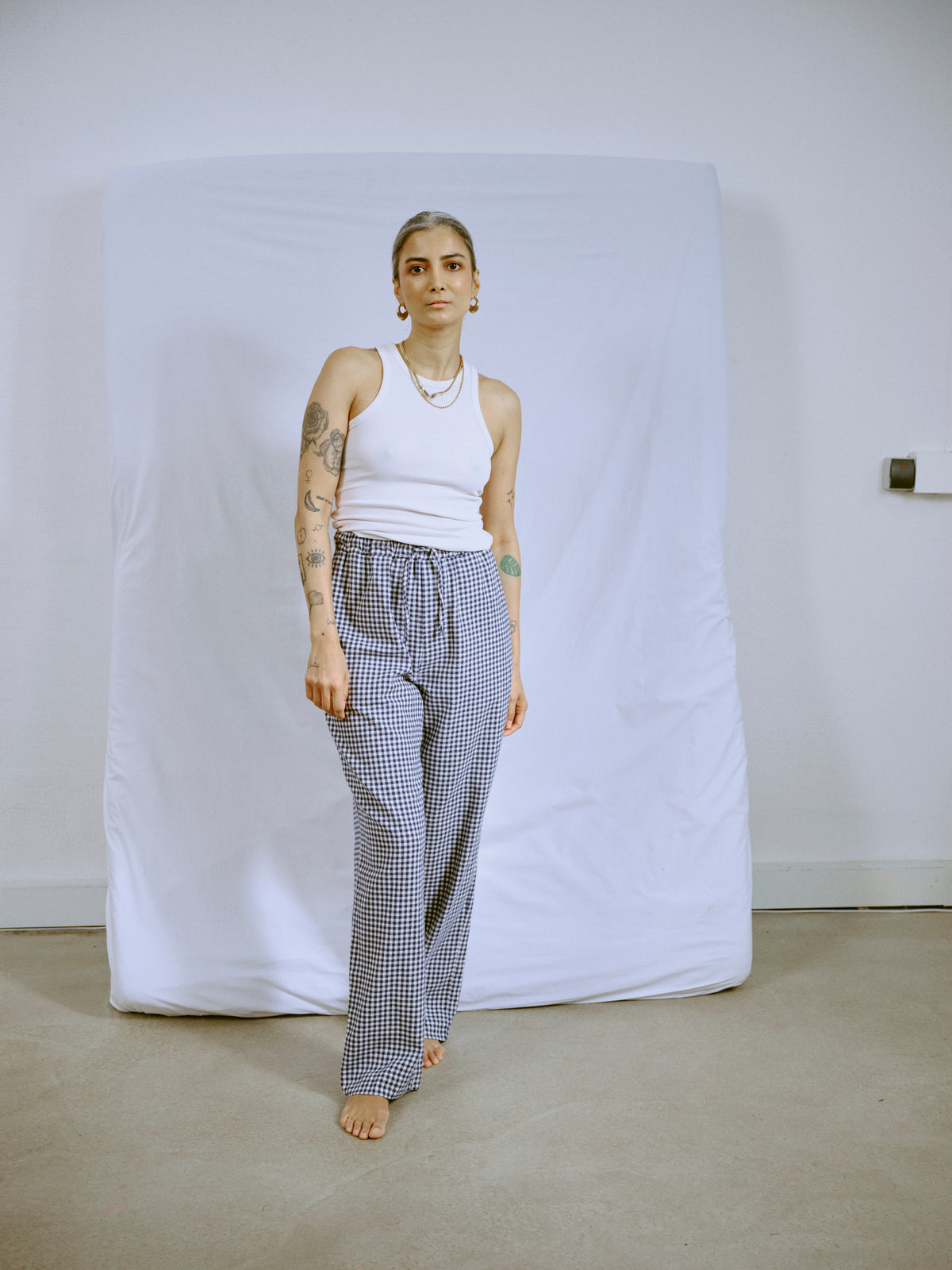 Pyjama Pants 2.0 - little navy check