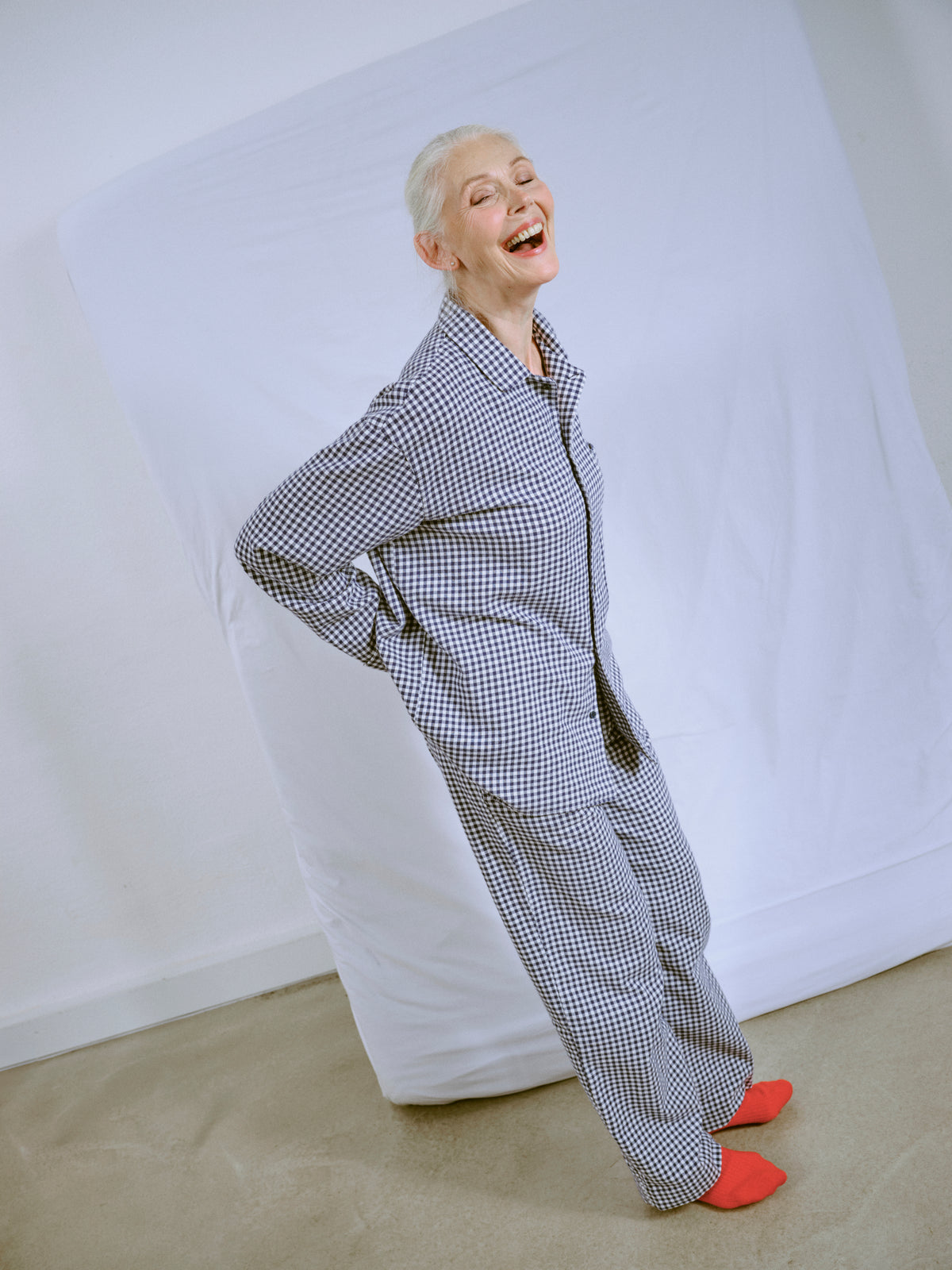 Pyjamaset (Shirt+ Pants) - little navy check