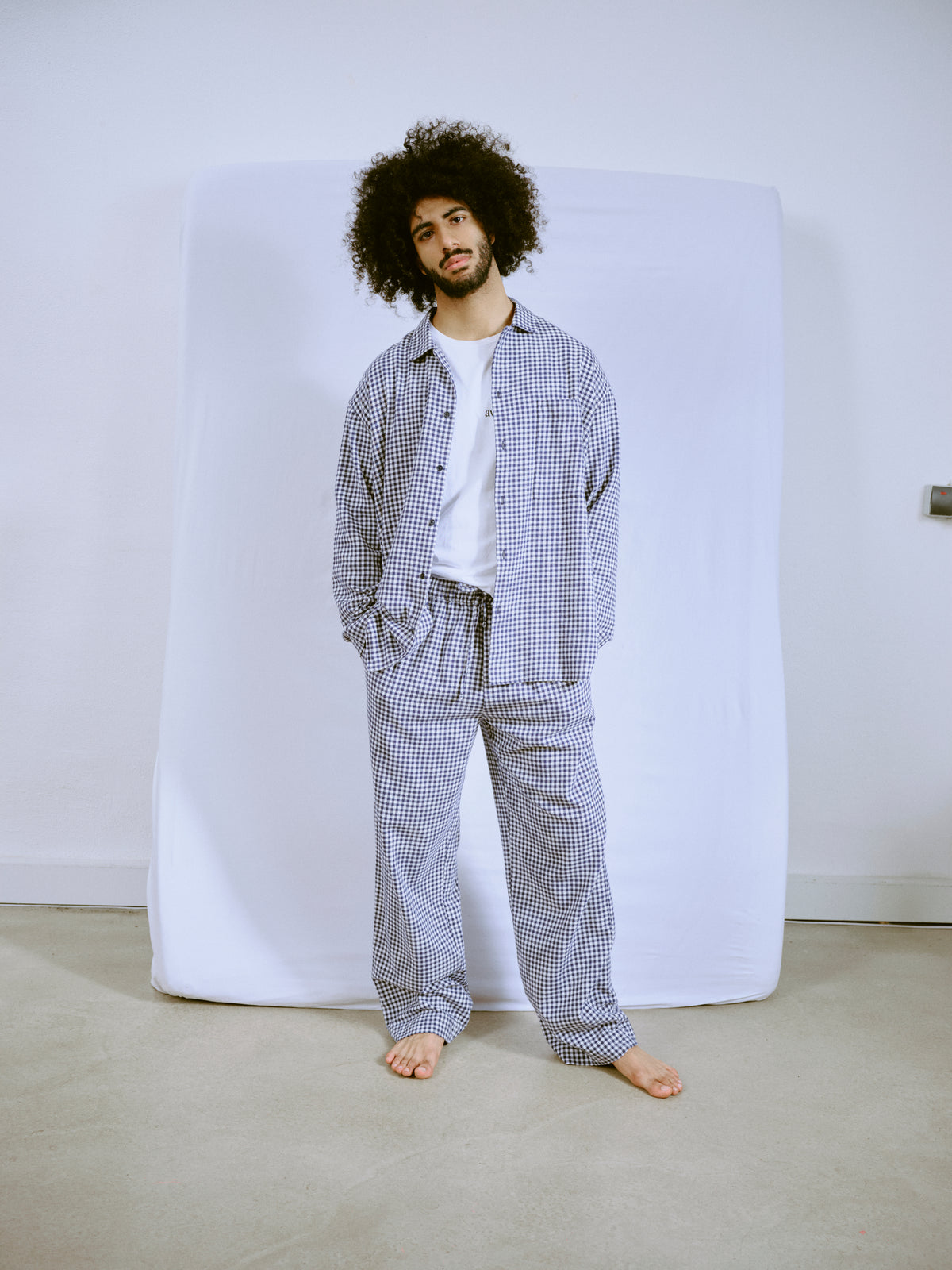 Pyjama Pants 2.0 - little navy check