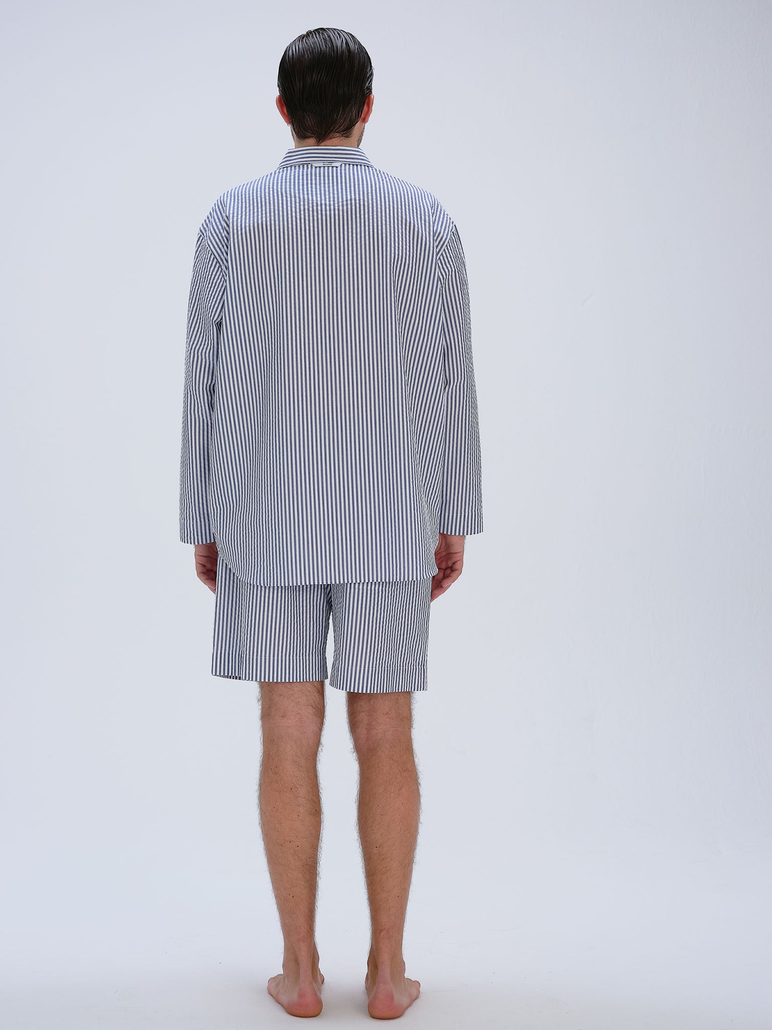 Pyjama Shorts - classic blue stripe