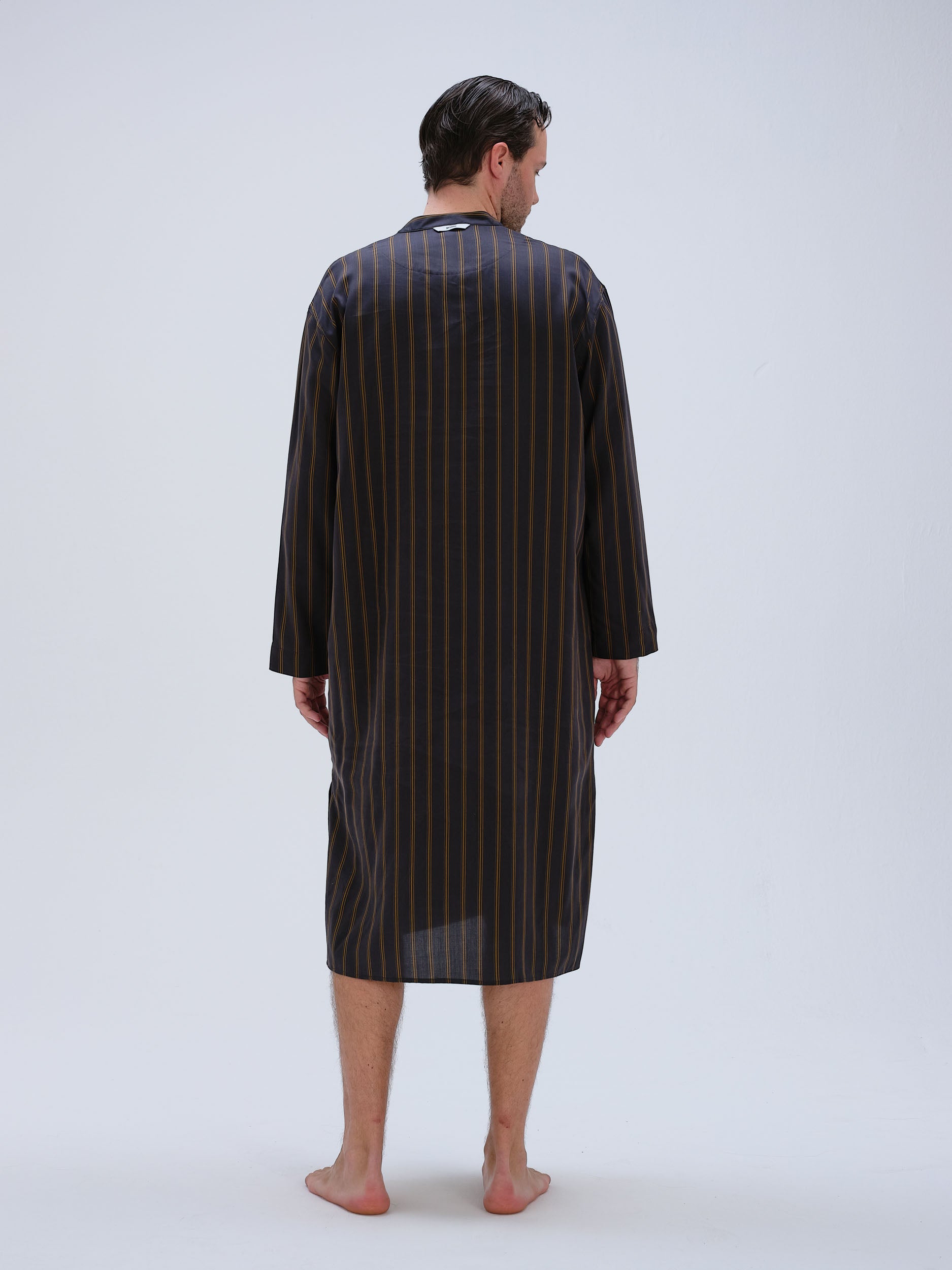 Nightshirt - toffee pinstripe