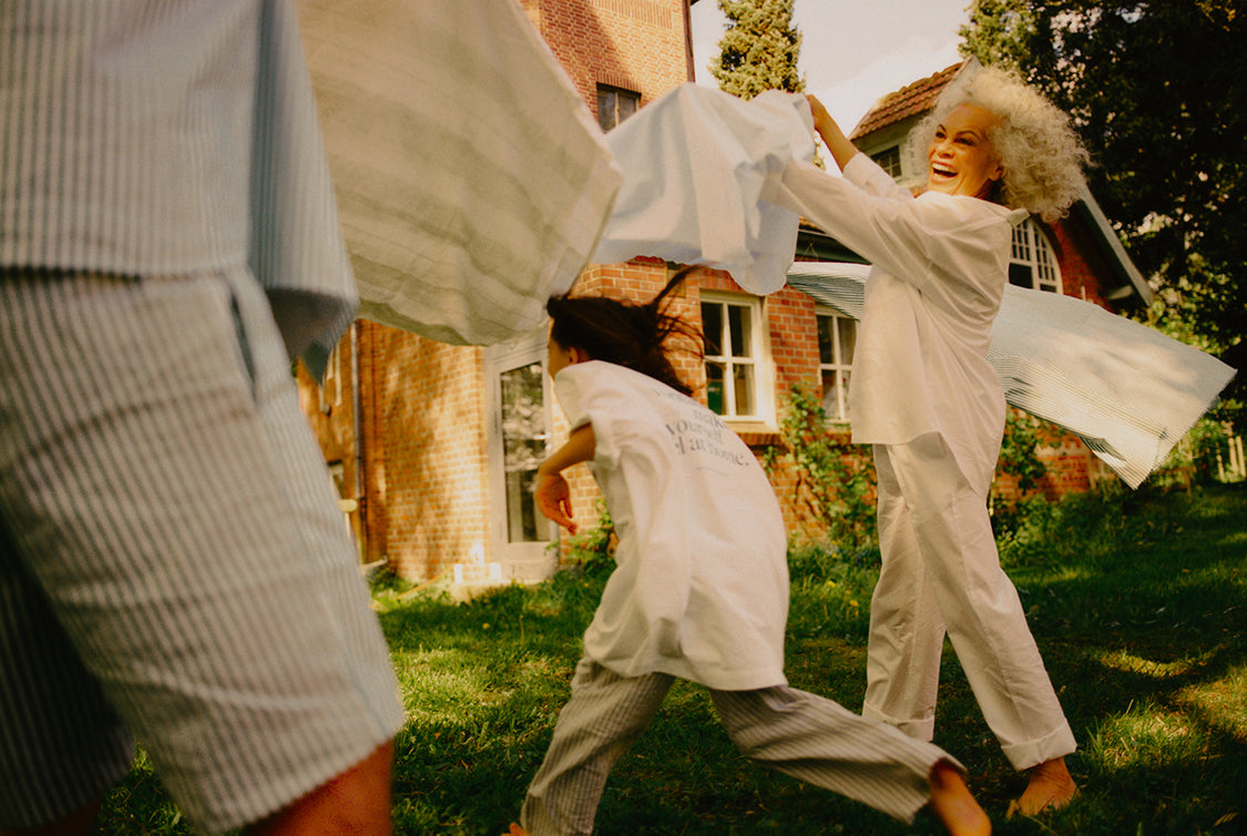 Pyjamaset (Hemd + Hose) - worthy white