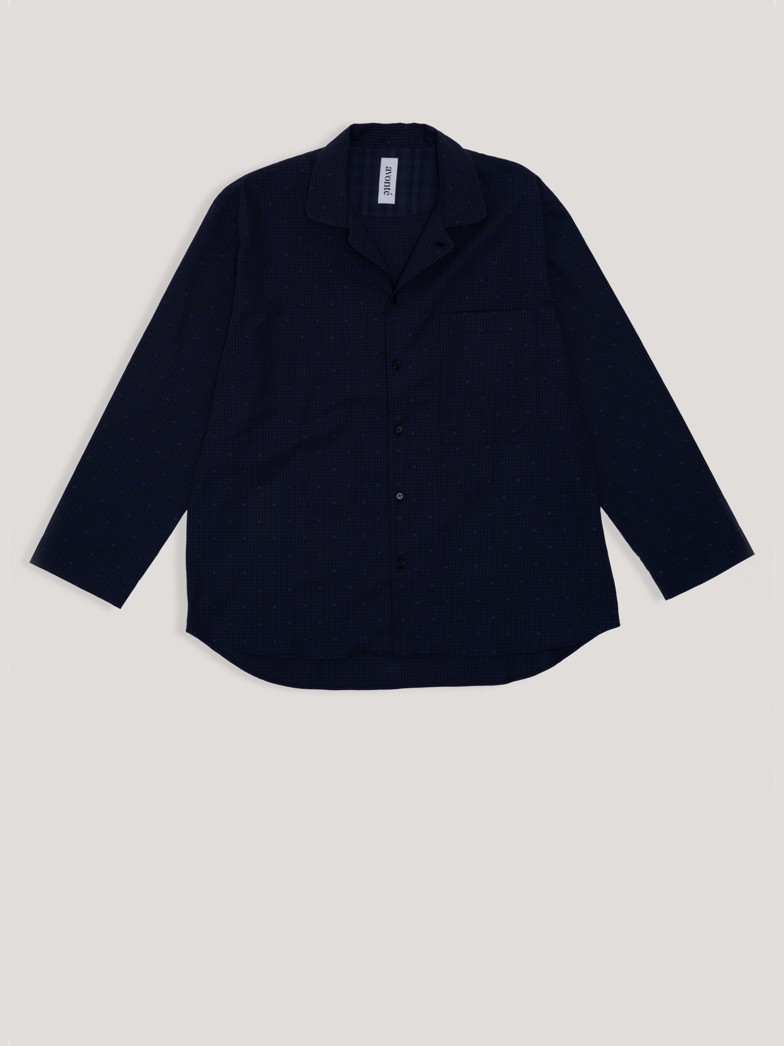 (Im)perfektes Pyjamahemd - midnight navy check - XS