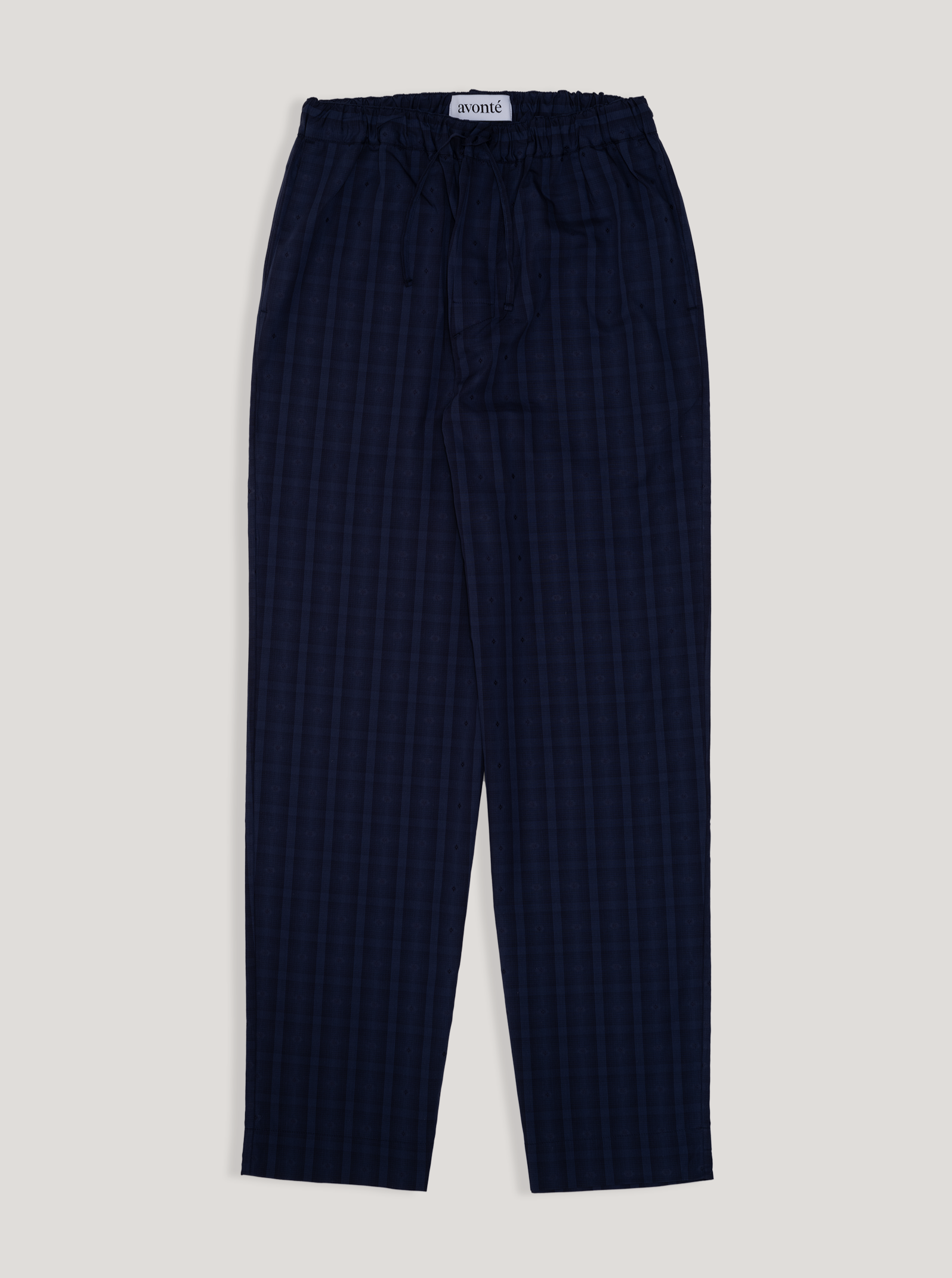 Pyjamahose - midnight navy big check