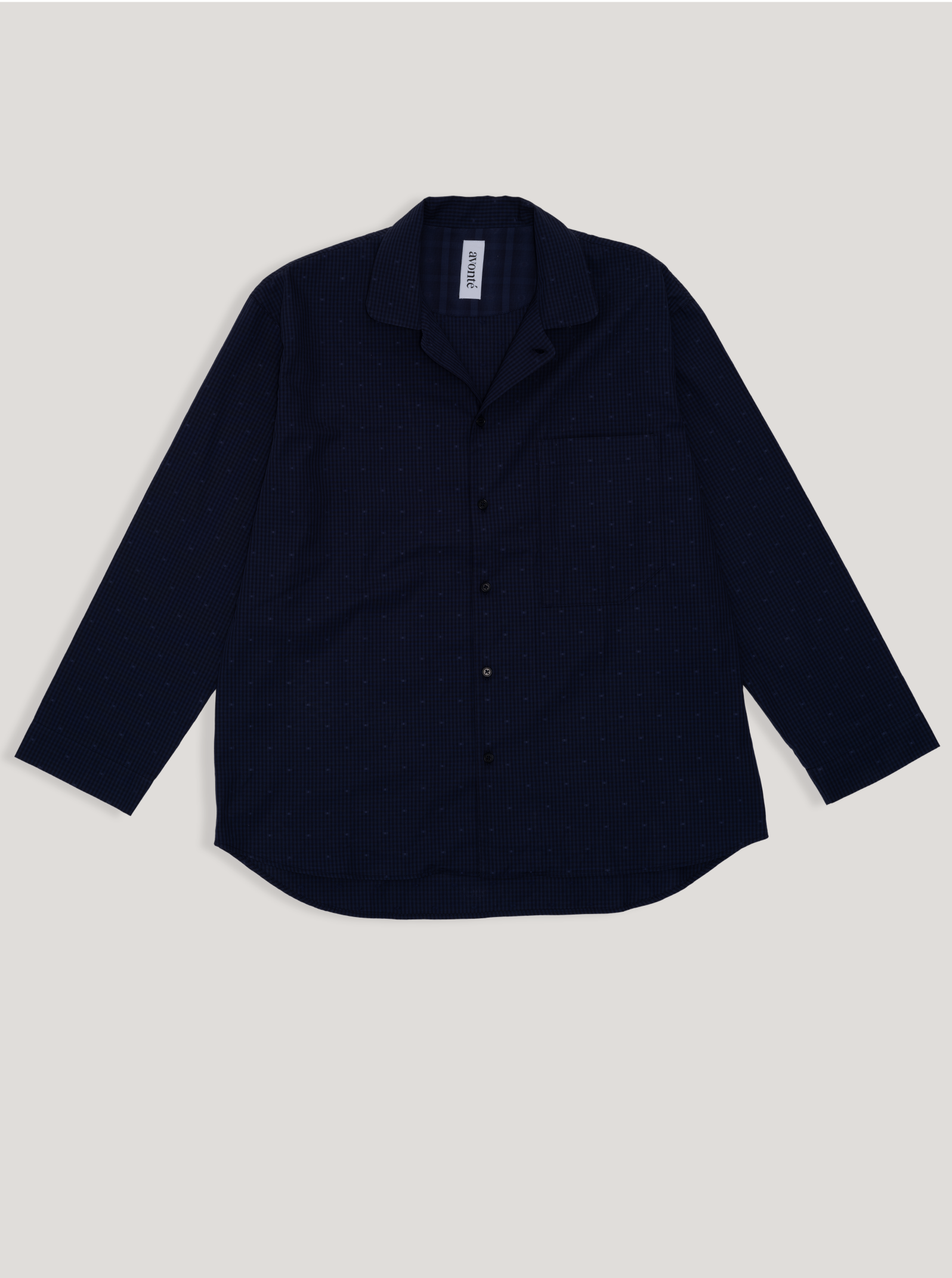 Pyjama Shirt - midnight navy check