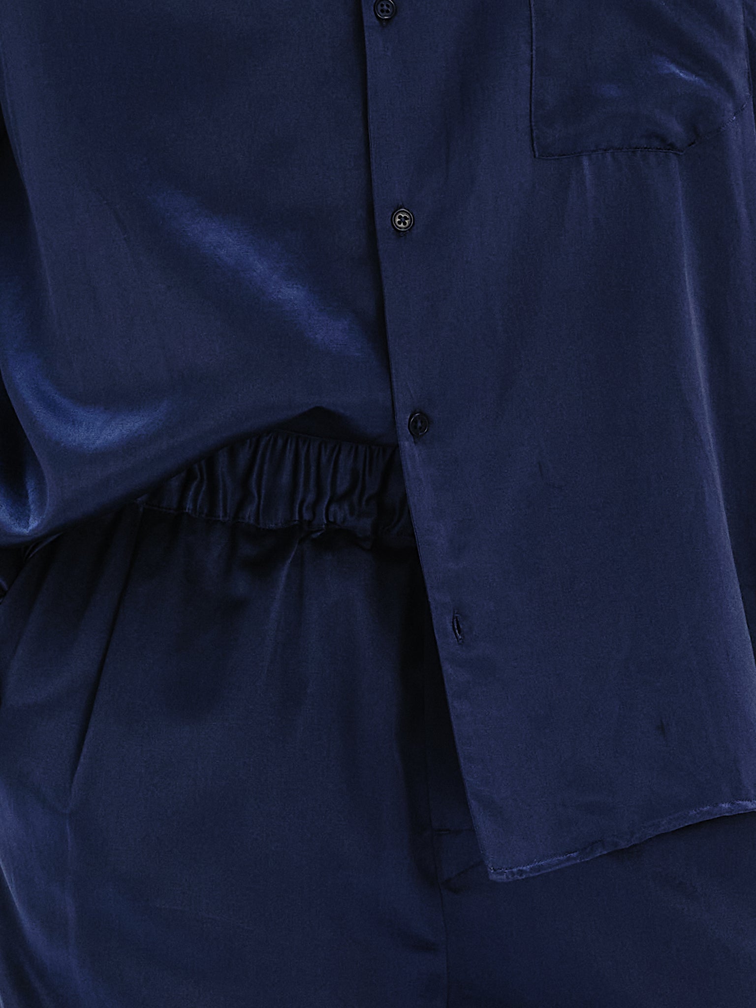 Wideleg Pyjamahose - midnight blue