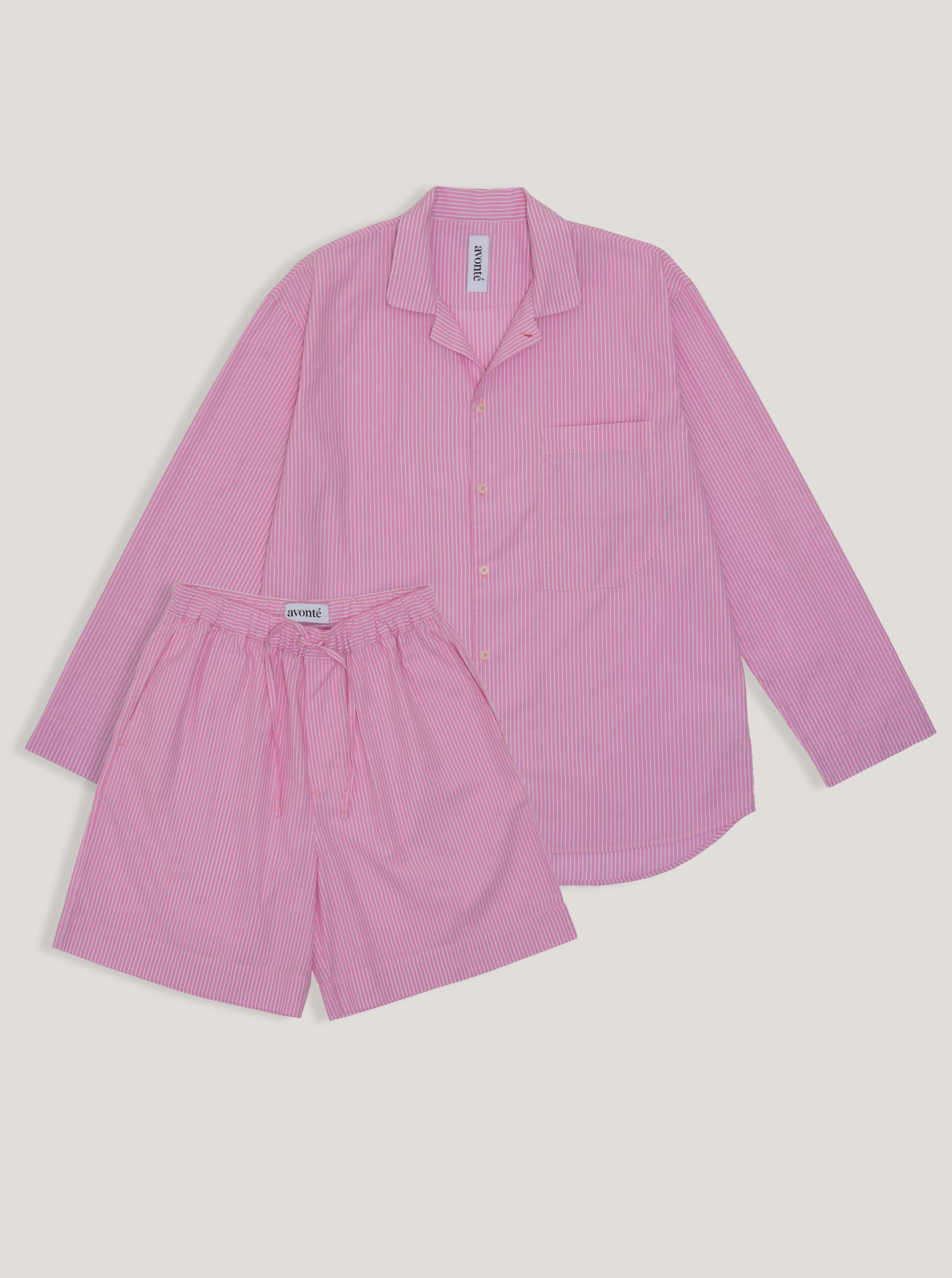 Pyjamaset (Hemd + Shorts) - pretty pink stripe