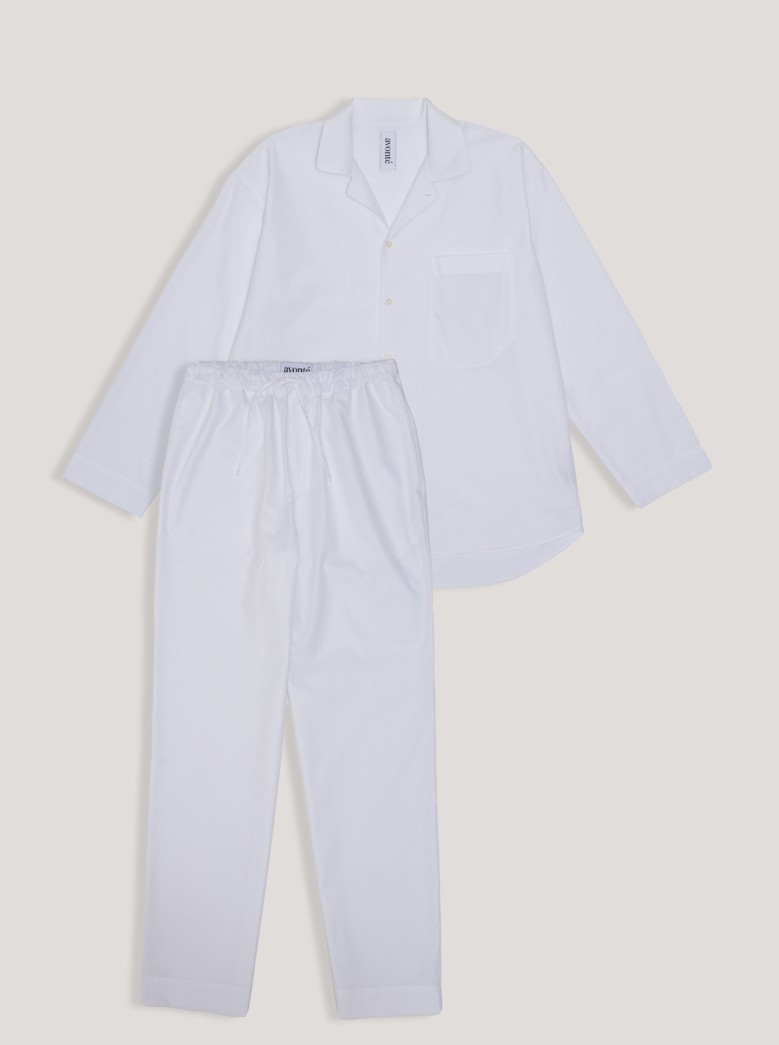 Pyjamaset (Hemd + Hose) - worthy white