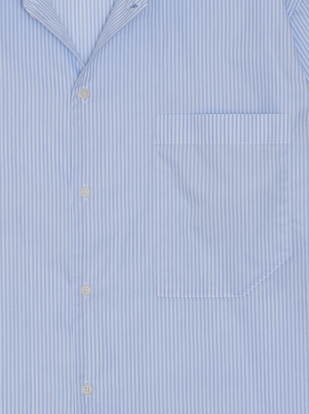 Pyjama Shirt - brave blue stripe