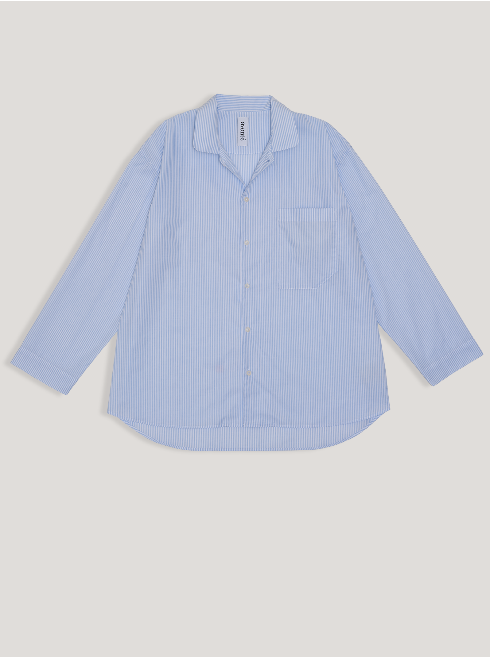 Pyjama Shirt - brave blue stripe