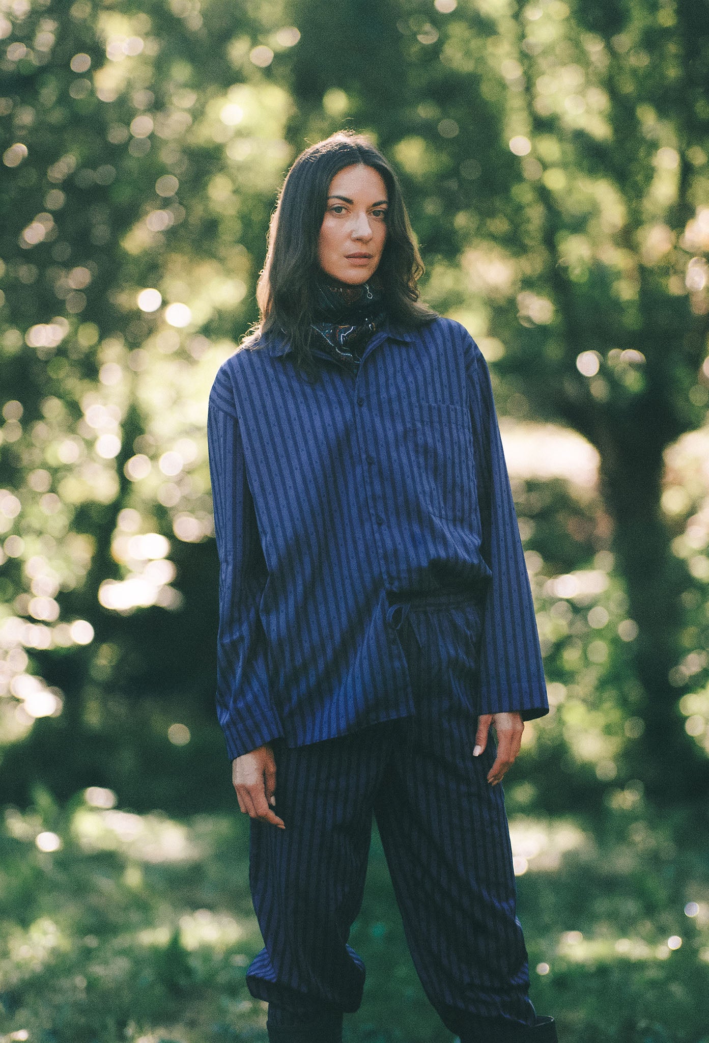 avonte_sustainable sleepwear_pyjama set midnight navy stripe_@NirénMahajan.jpg
