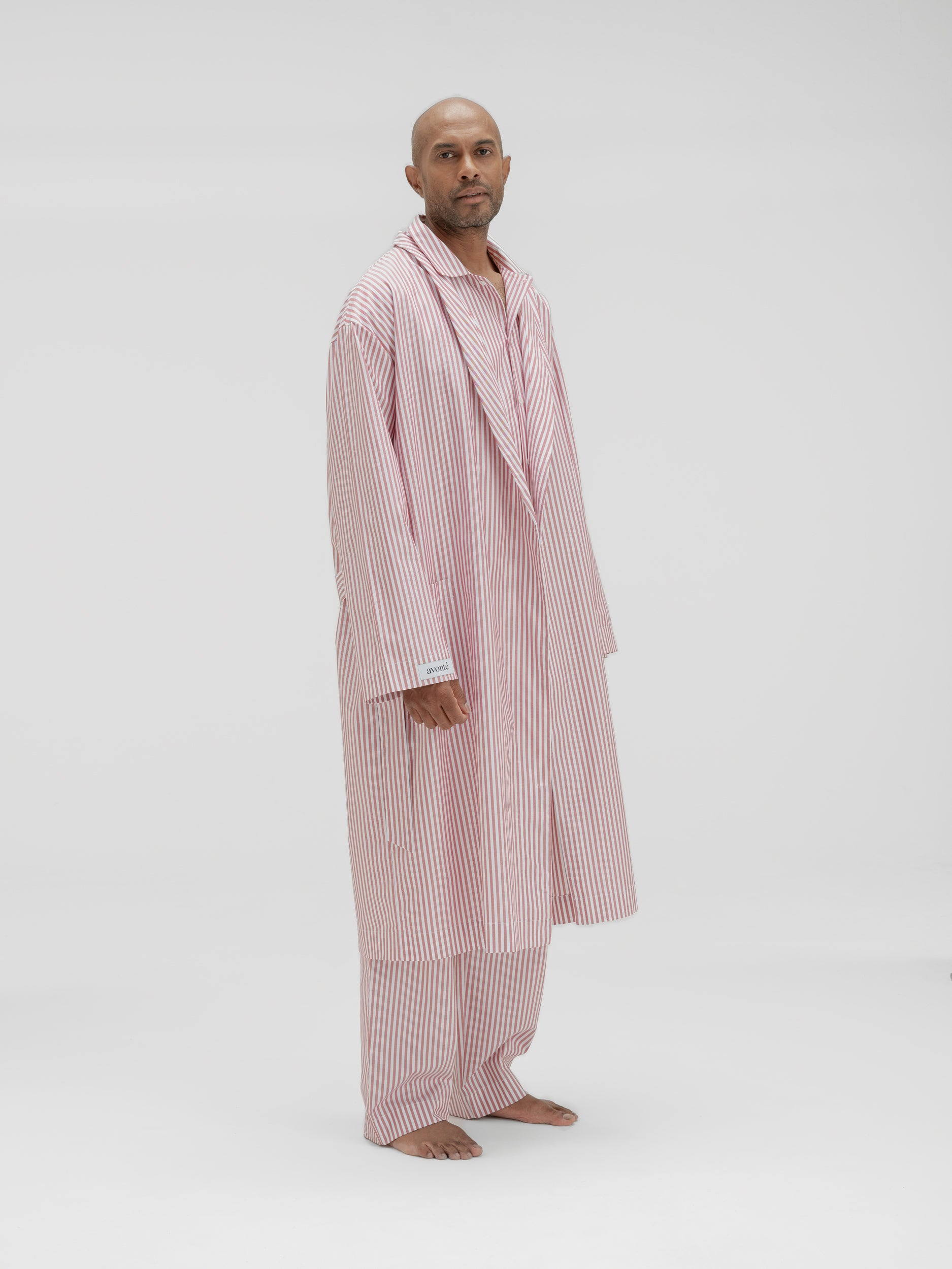 avonte_sustainable_sleepwear_robe_rusty_red_stripe_m_side_nirenmahajan