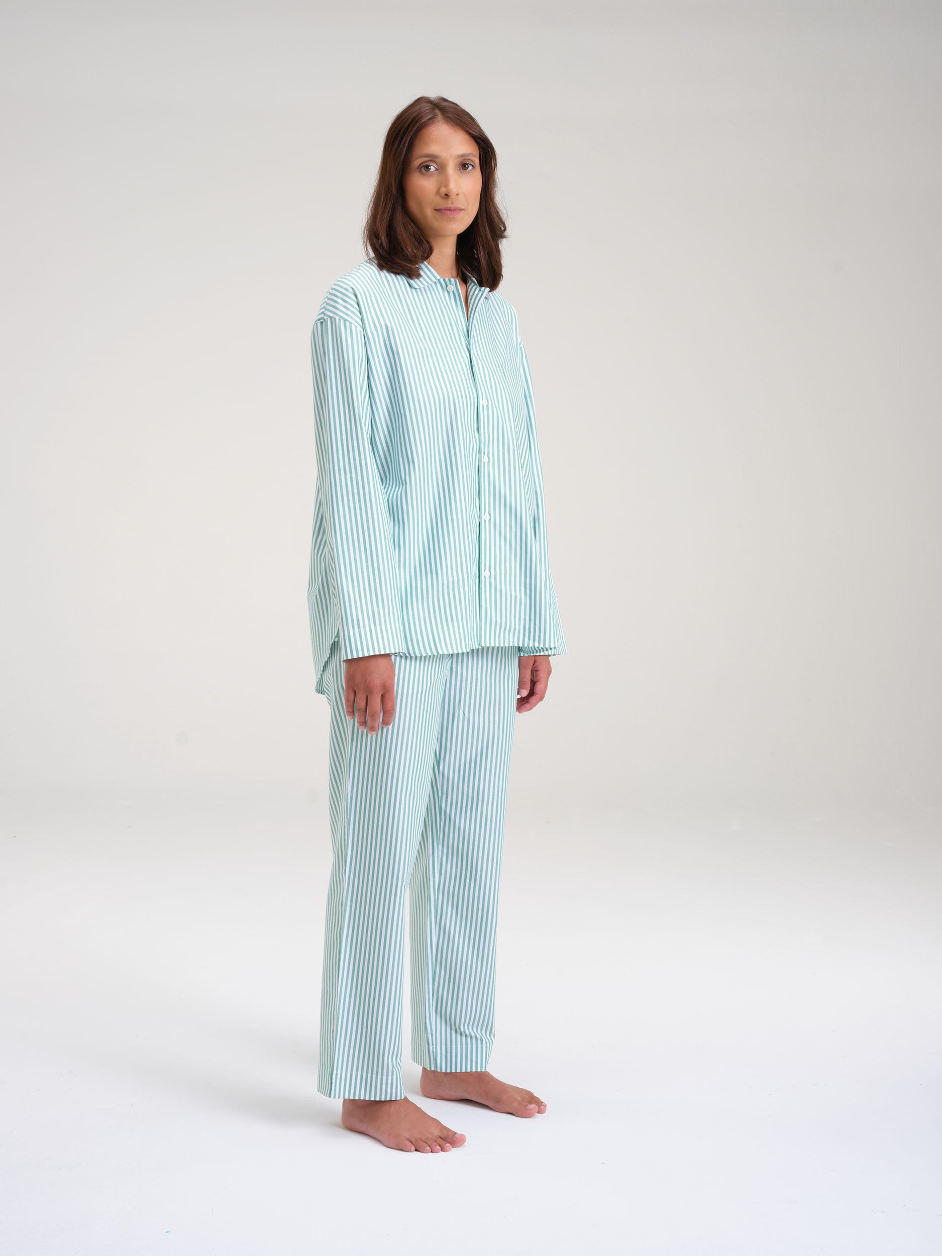 Pyjamahose - gratitude green stripe