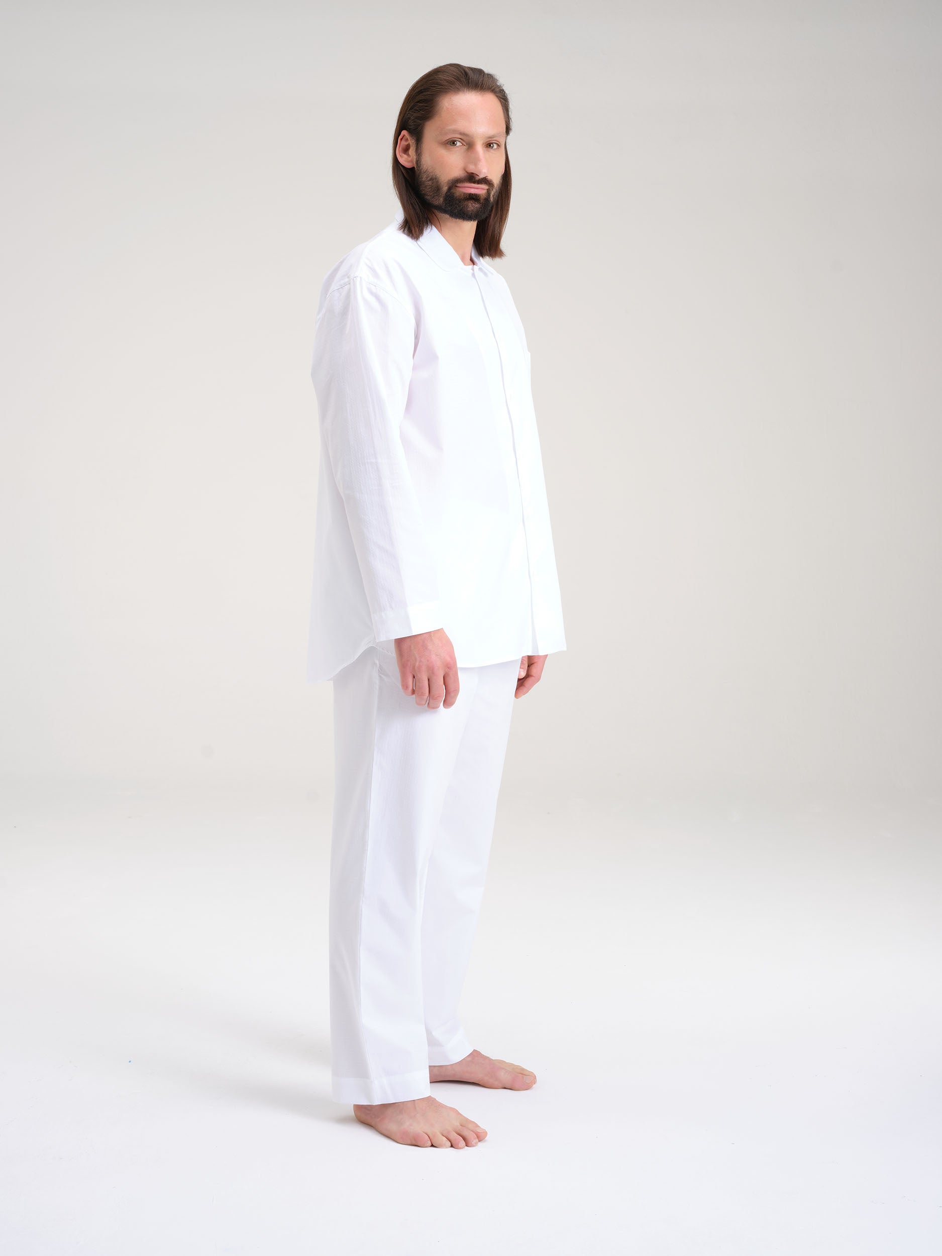 Pyjamaset (Hemd + Hose) - worthy white