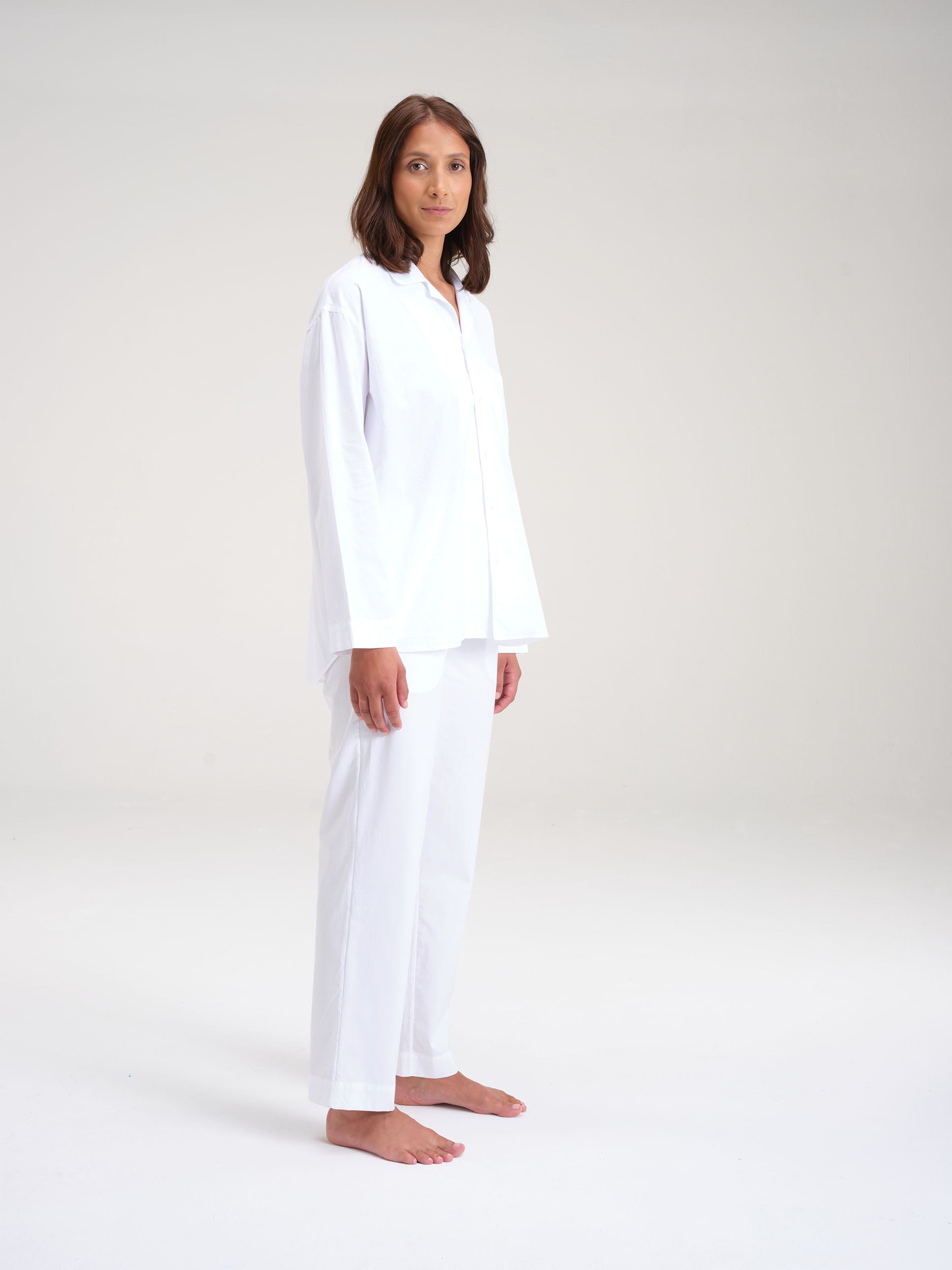 Pyjamaset (Hemd + Hose) - worthy white