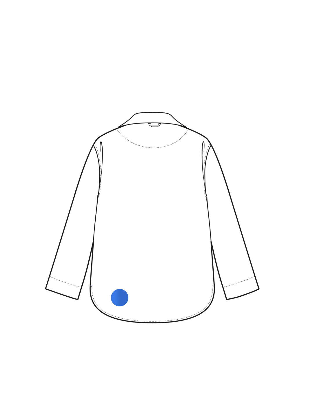 (Im)perfect Pyjama Shirt - indigo blue stripe - L