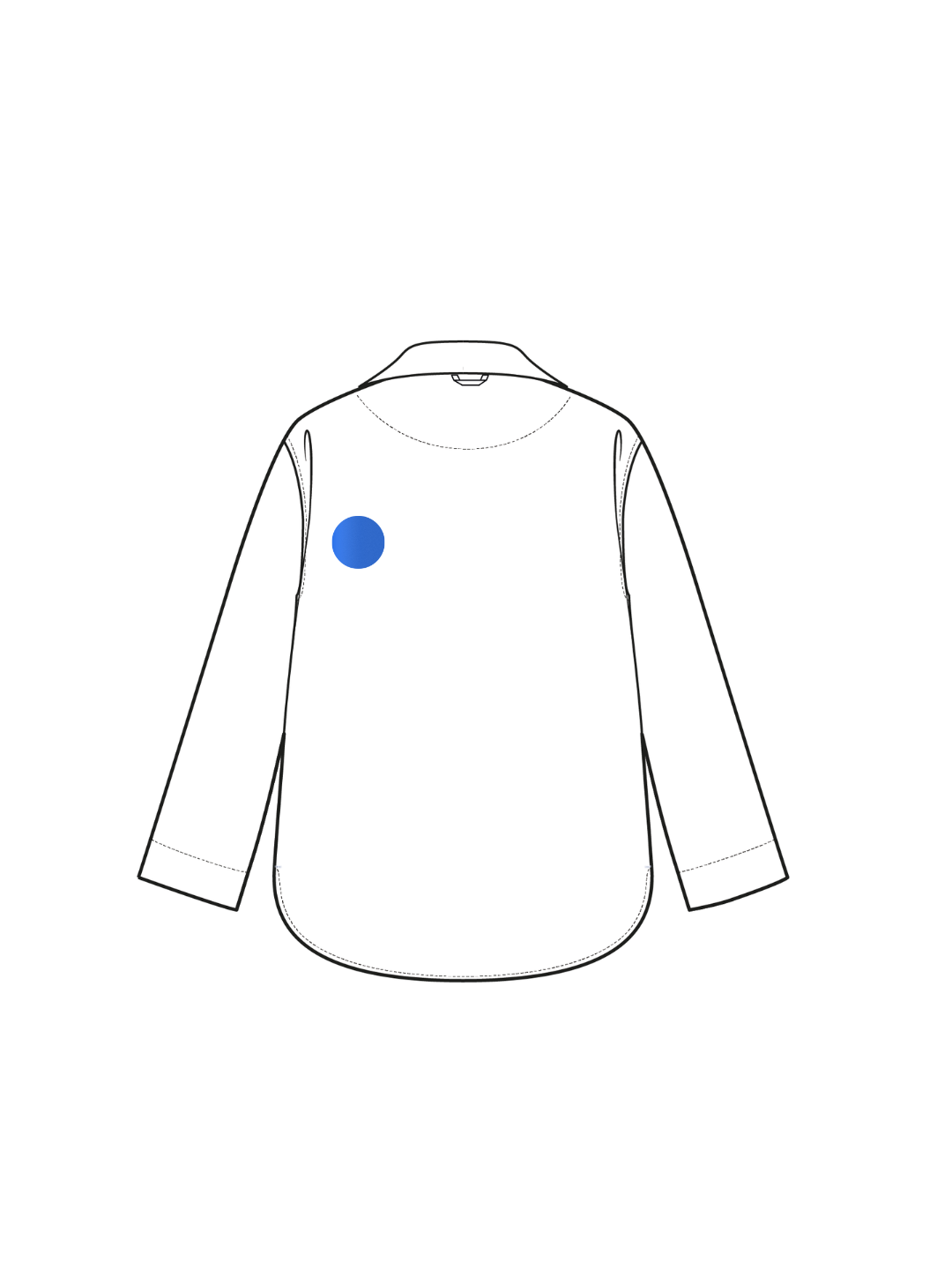 (Im)perfect Pyjama Shirt - indigo blue stripe - S