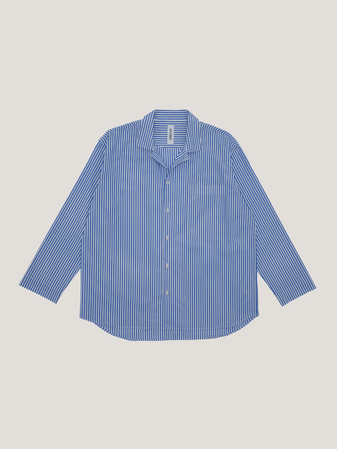 (Im)perfect Pyjama Shirt - indigo blue stripe -S