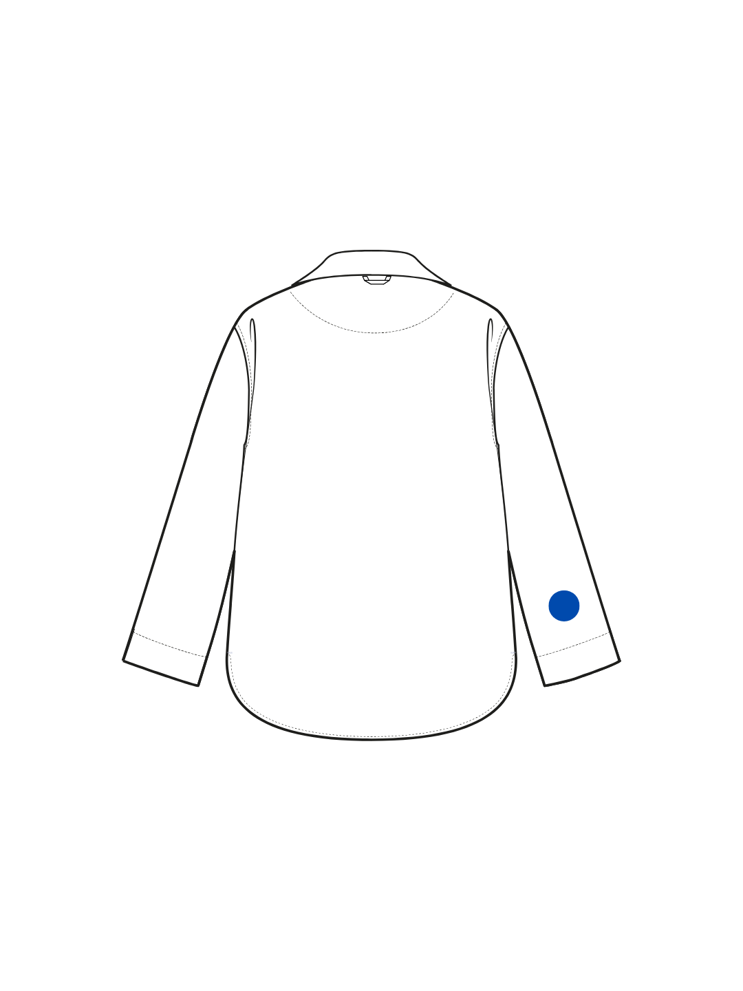 (Im)perfect Pyjama Shirt - indigo blue stripe -S