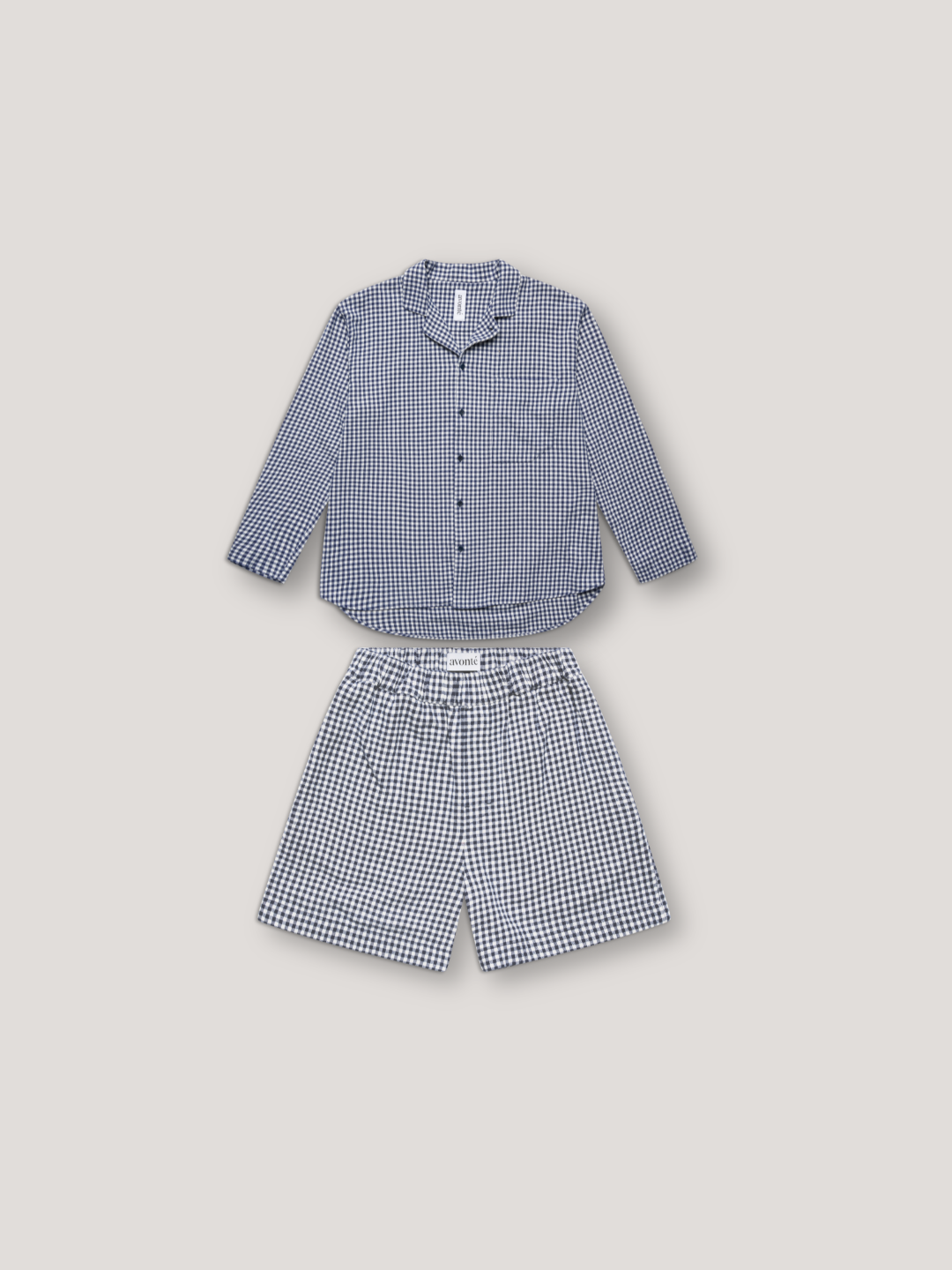 Pyjamaset (Hemd + Shorts) - little navy check