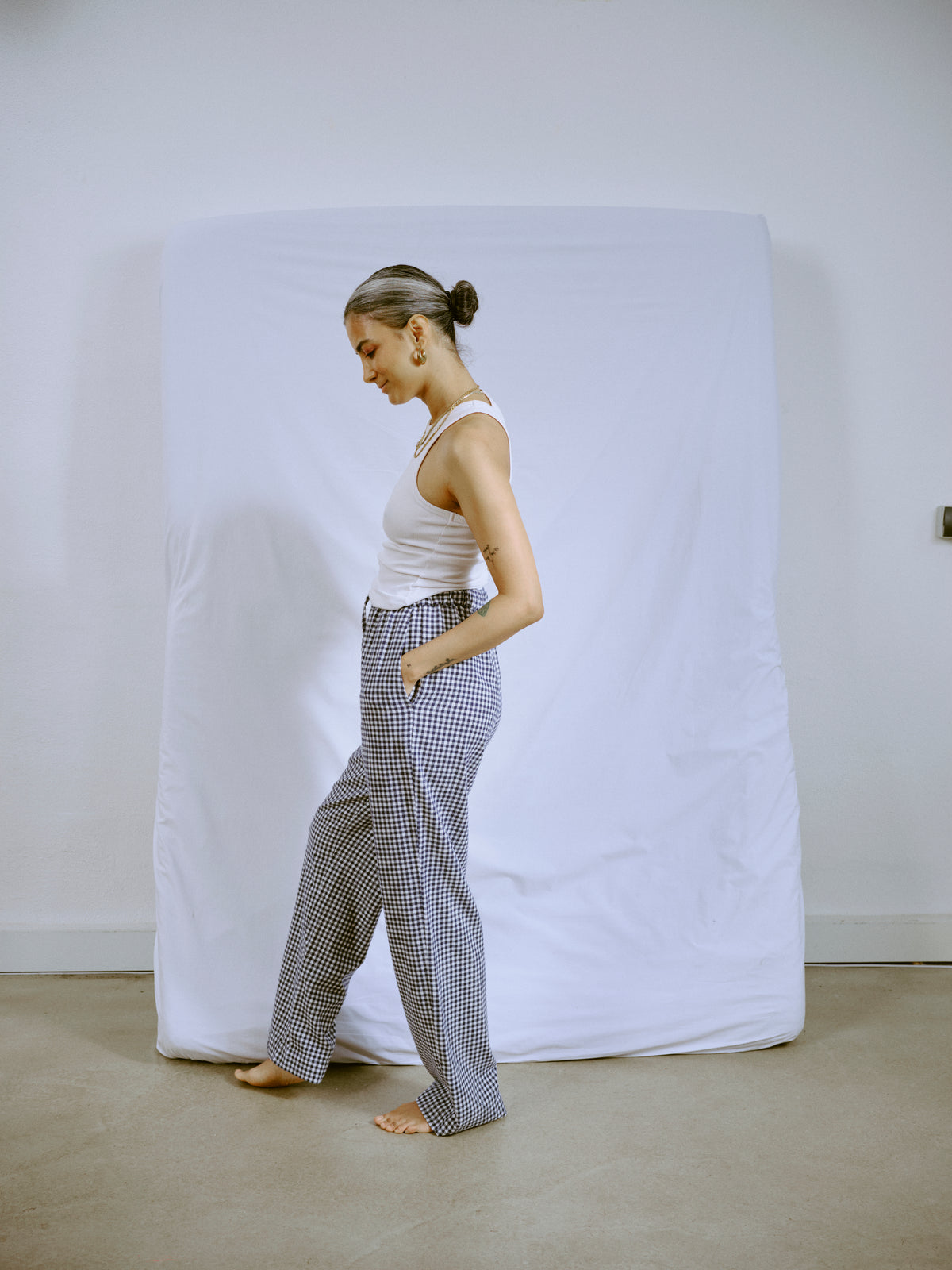 Pyjama Pants 2.0 - little navy check