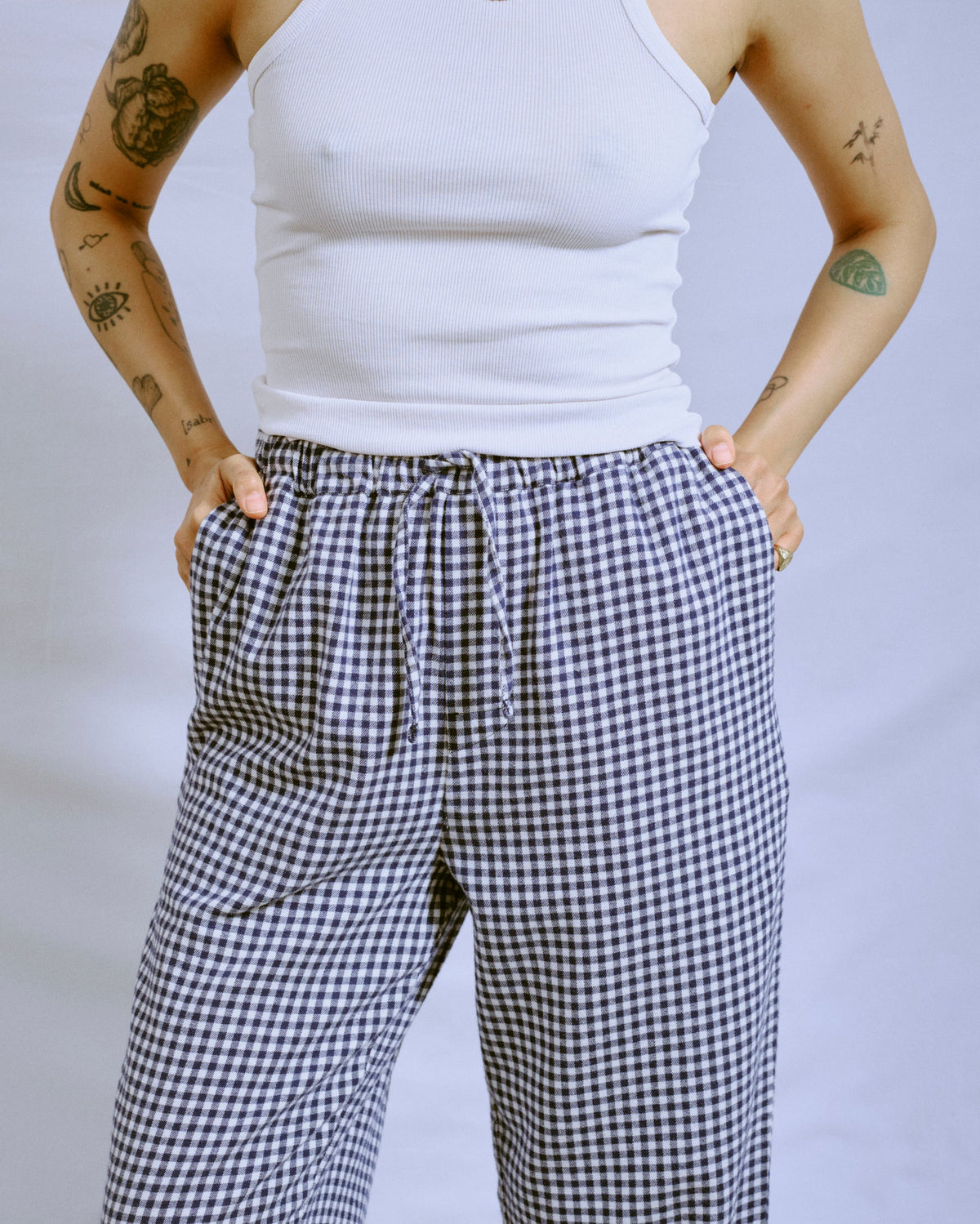 Pyjama Pants 2.0 - little navy check
