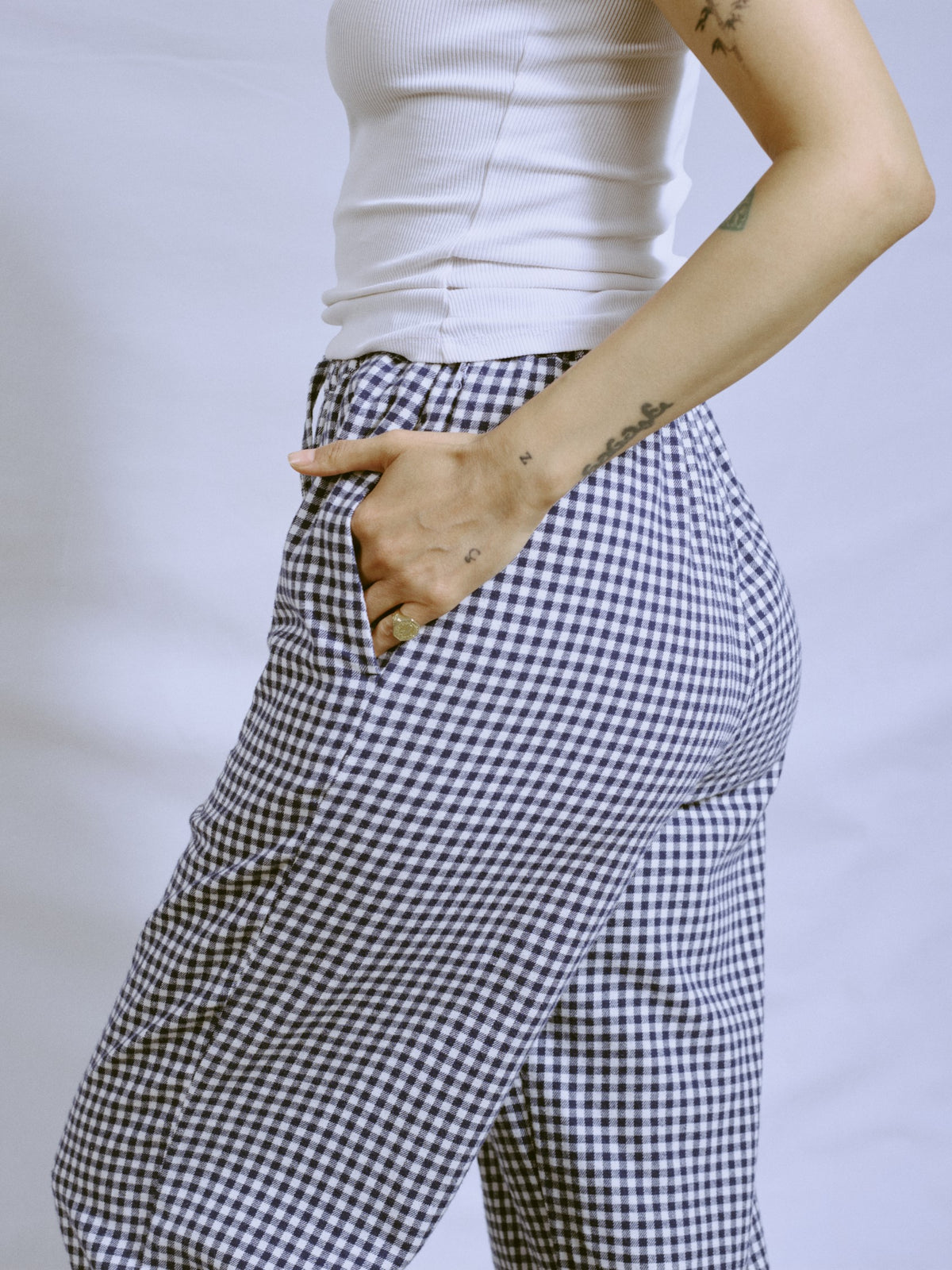 Pyjama Pants 2.0 - little navy check