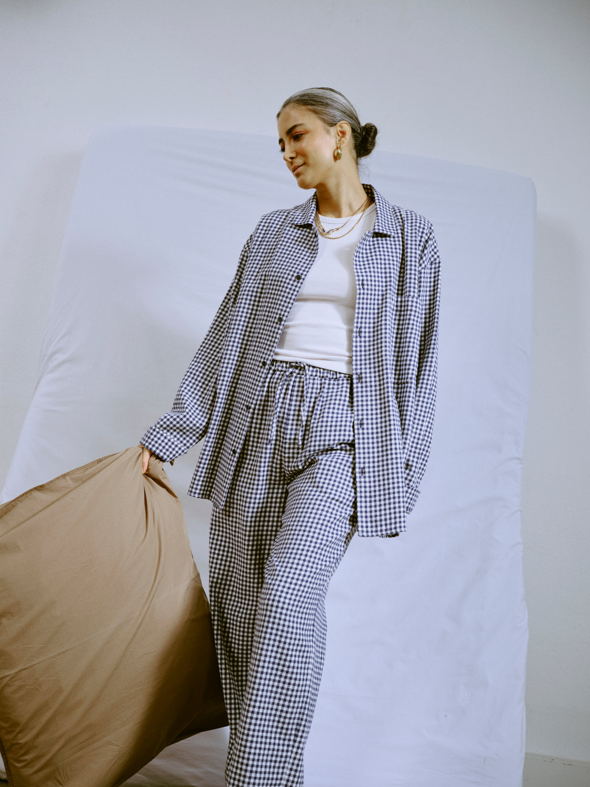 Pyjama Pants 2.0 - little navy check
