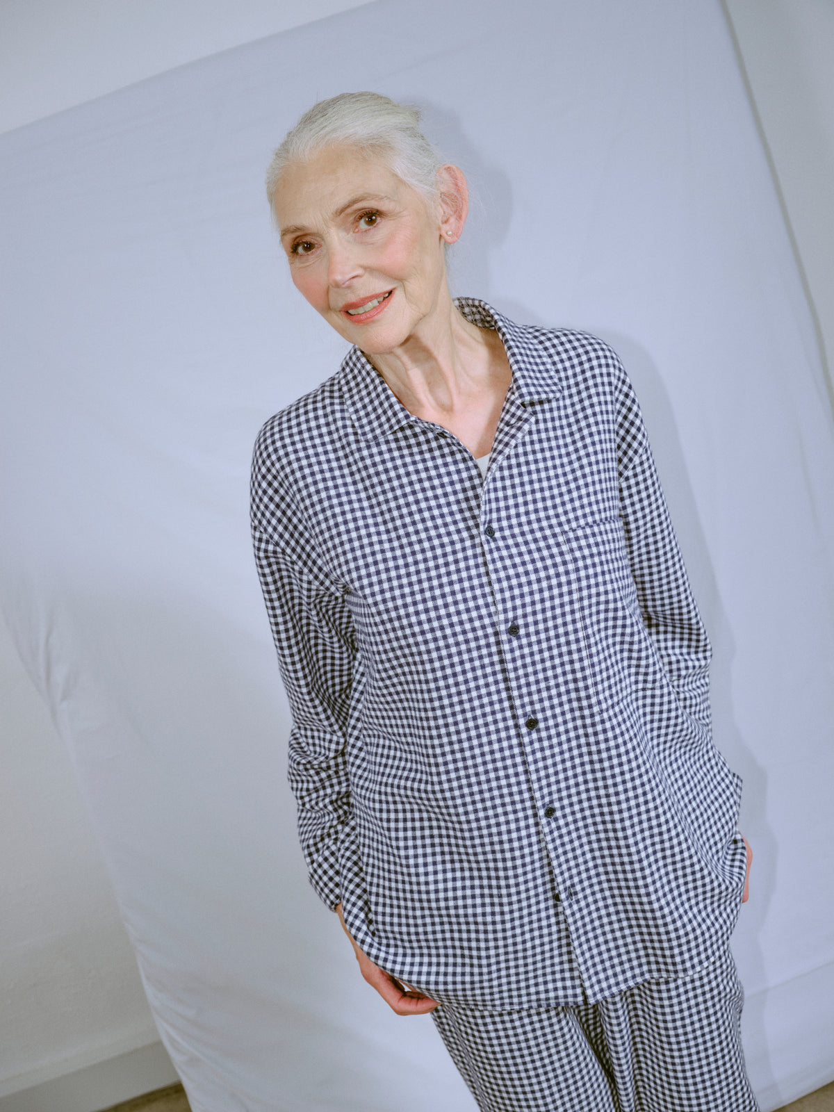 Pyjamaset (Shirt+ Pants) - little navy check