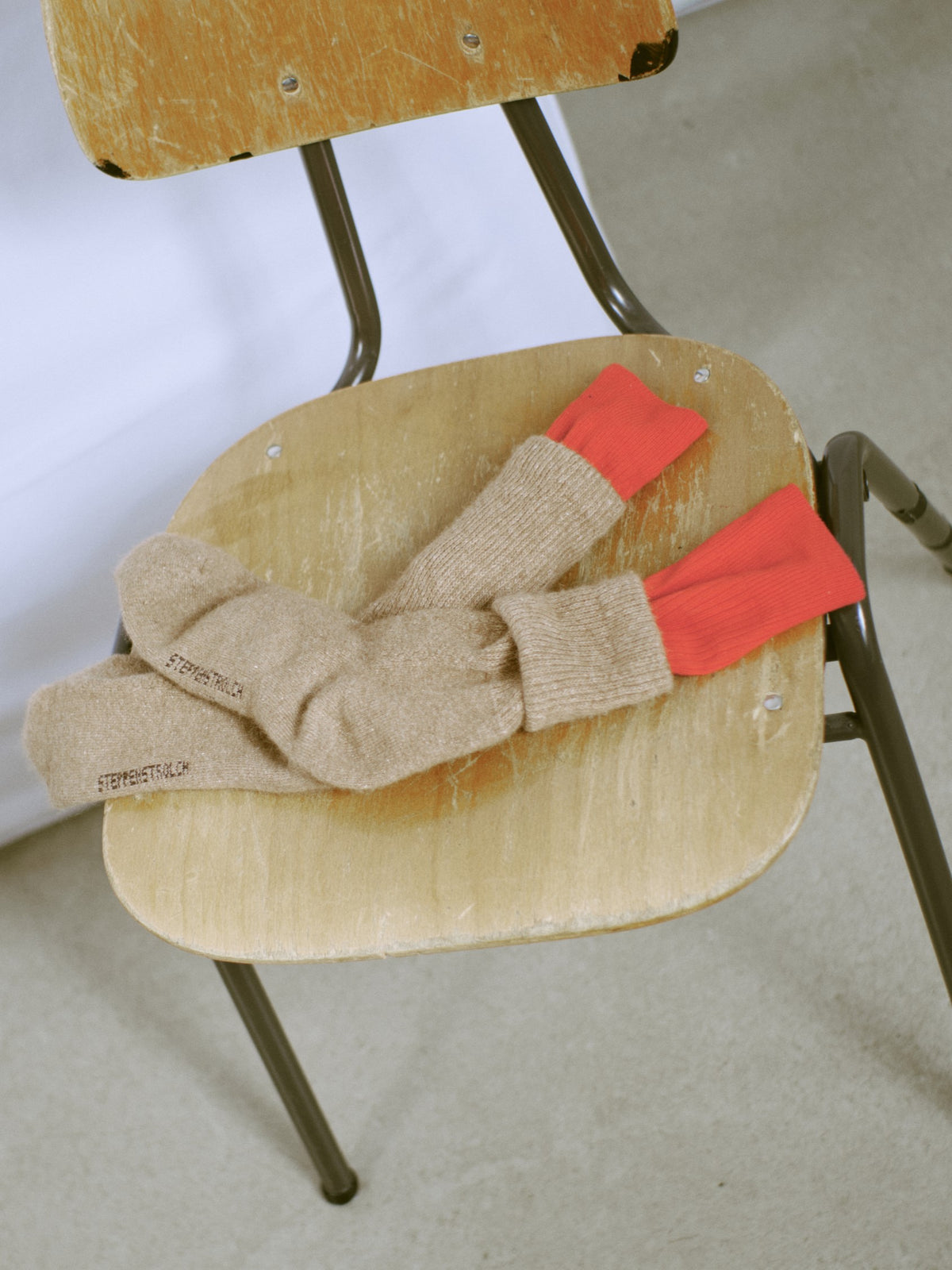 Wollsocken - beige
