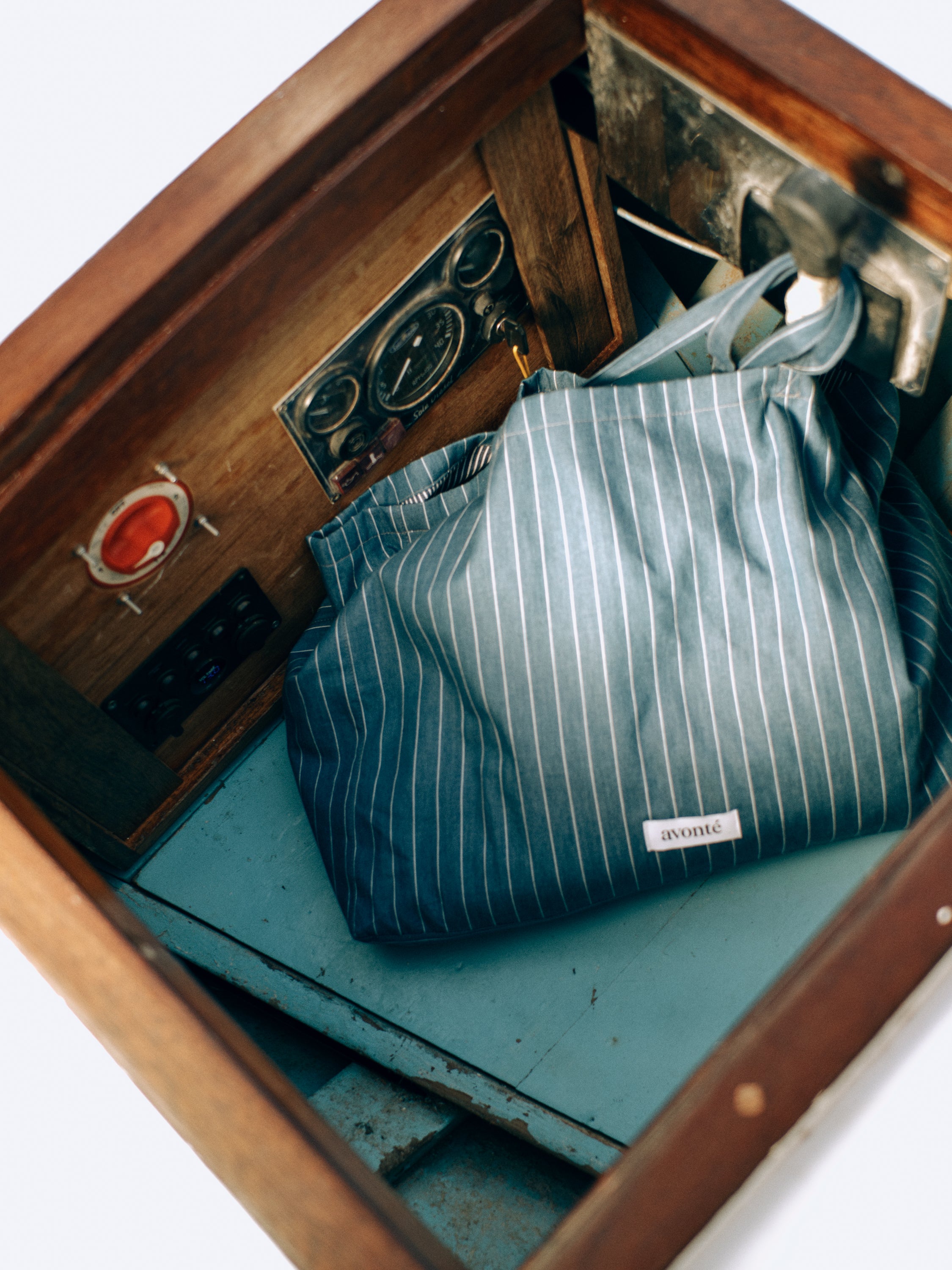 Tragetasche - ocean pinstripe