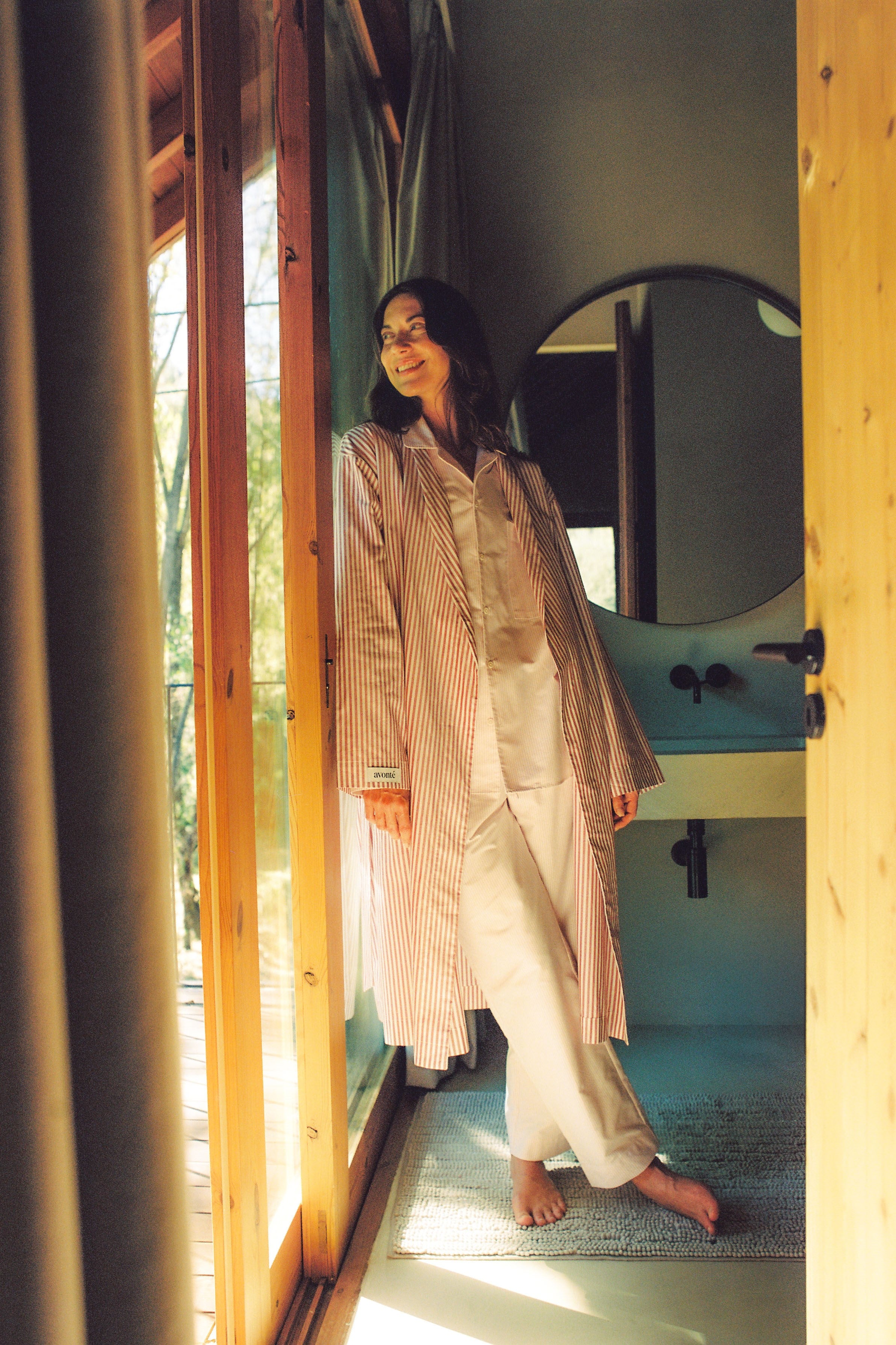Pyjama Pants - rosecloud stripe