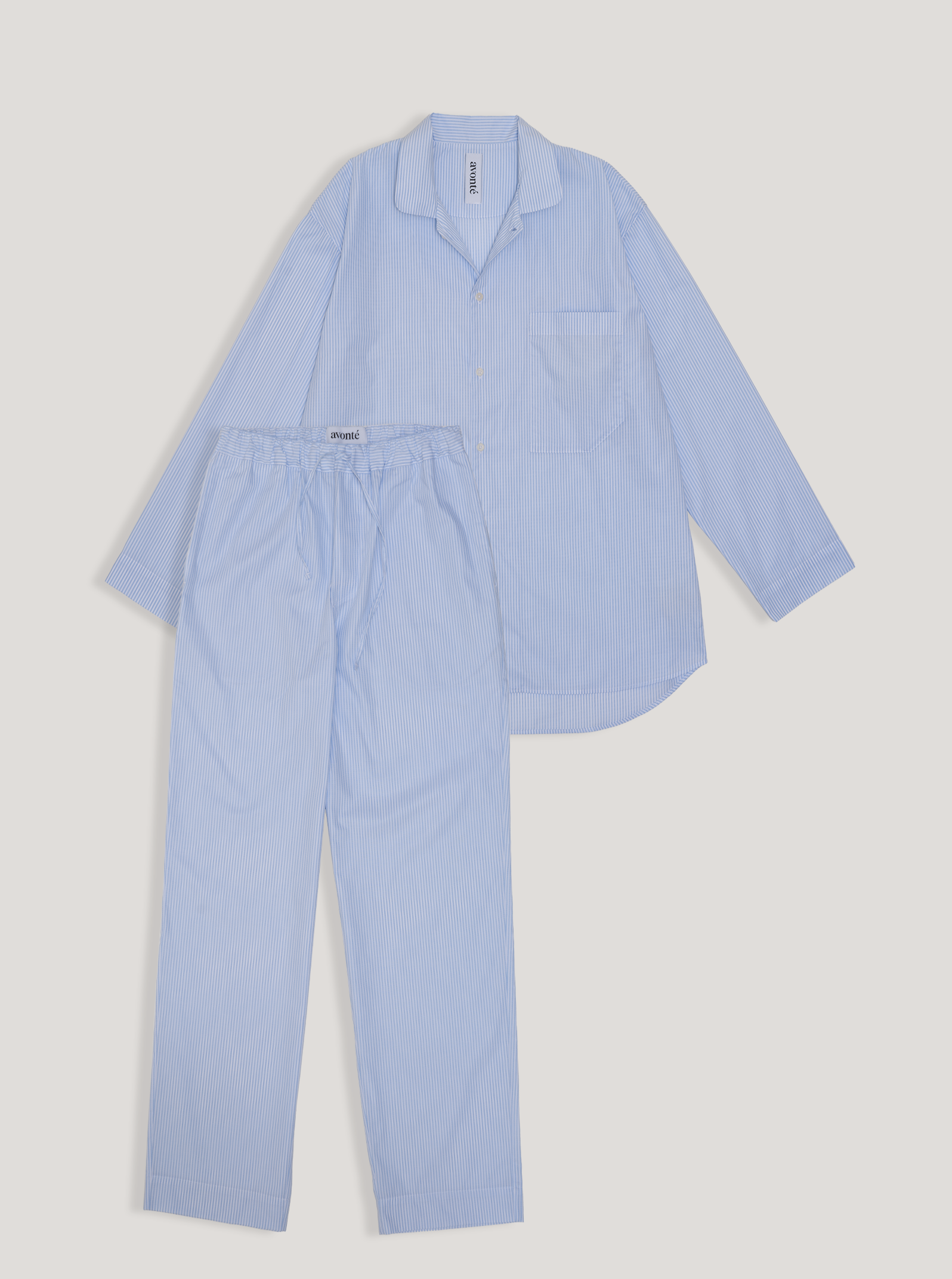 Pyjama Set (Shirt + Pants) - brave blue stripe