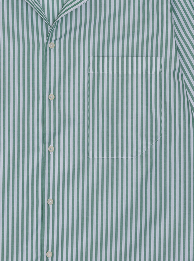 Pyjama Shirt - gratitude green stripe