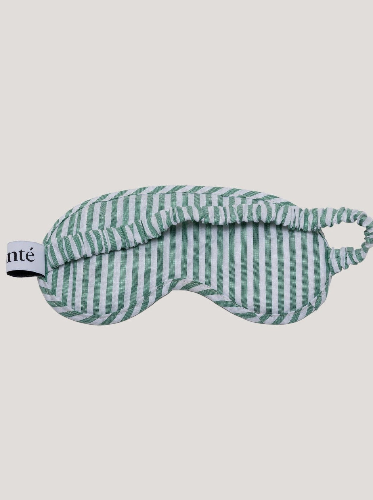 Schlafmaske - gratitude green stripe