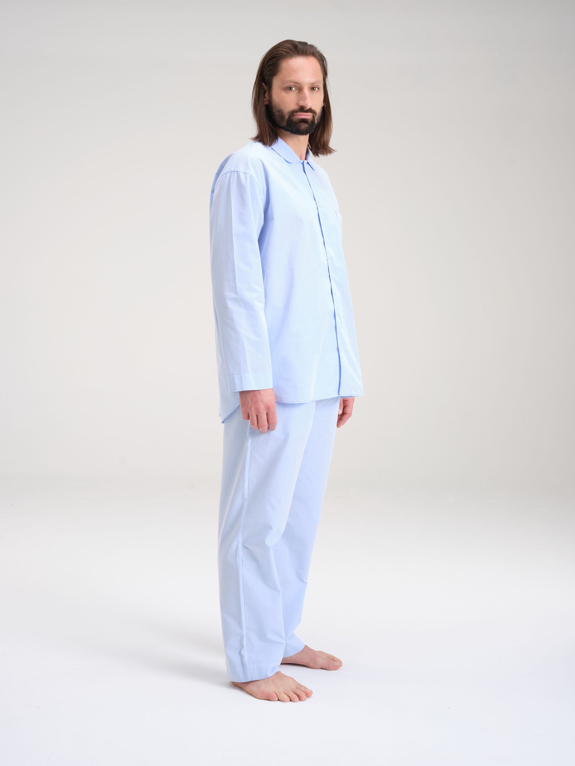 Pyjamahemd - breeze blue