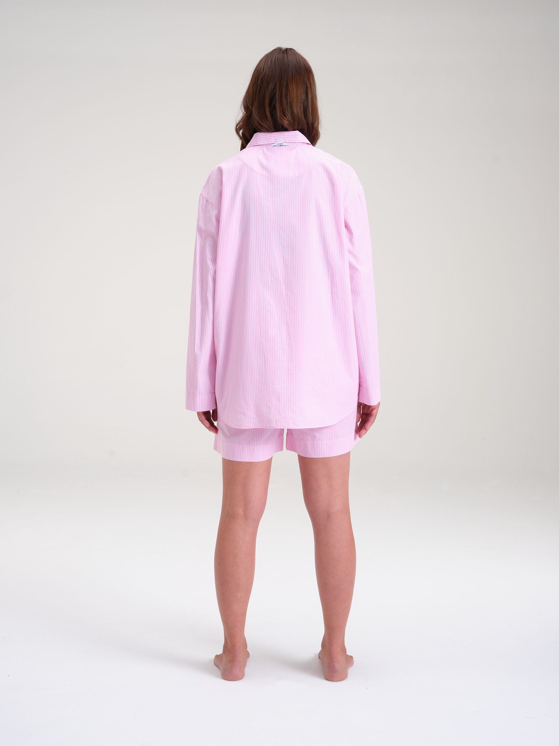 Pyjama Set (Shirt+ Shorts) - pretty pink stripe