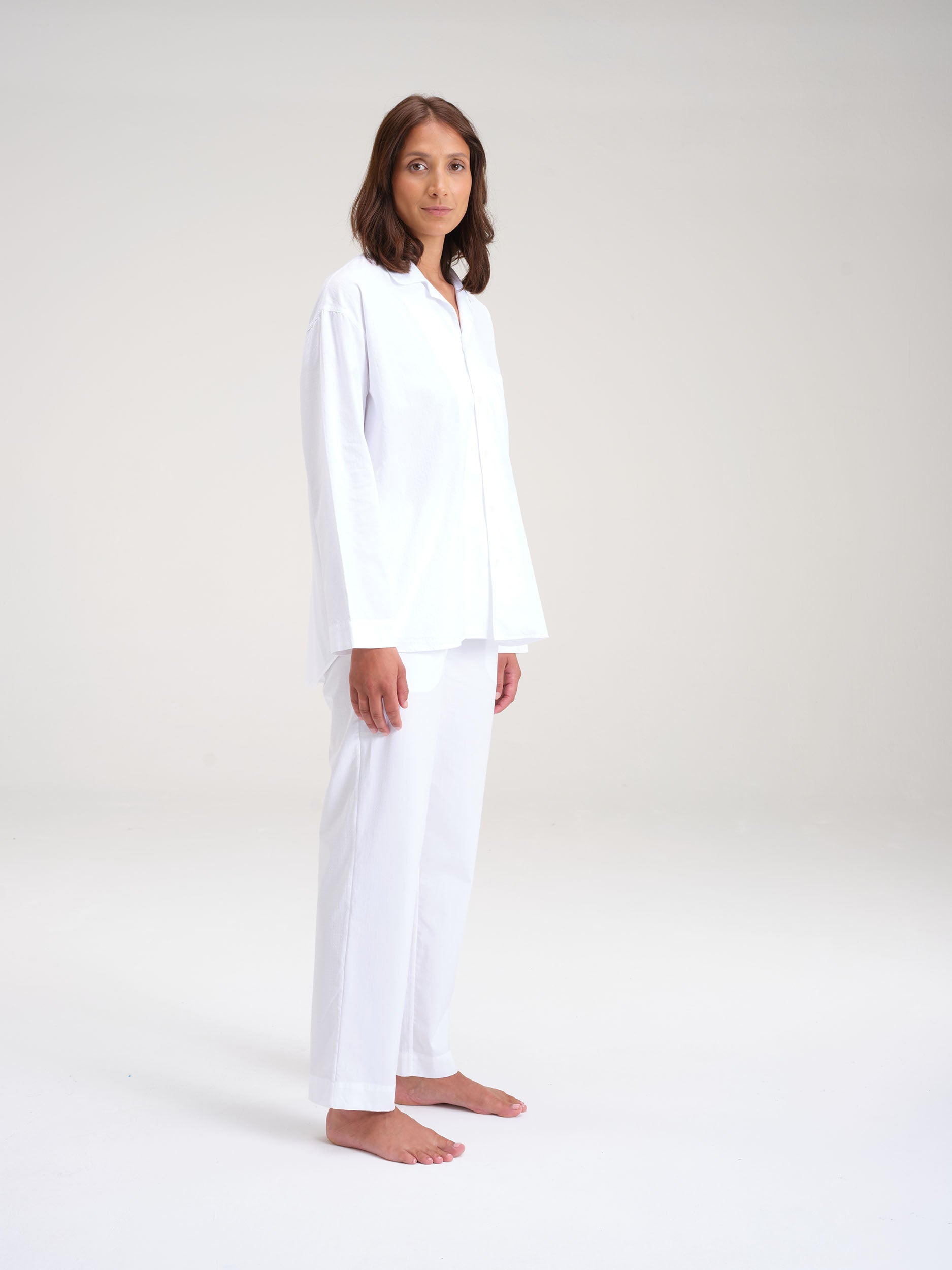 Pyjamahemd - worthy white