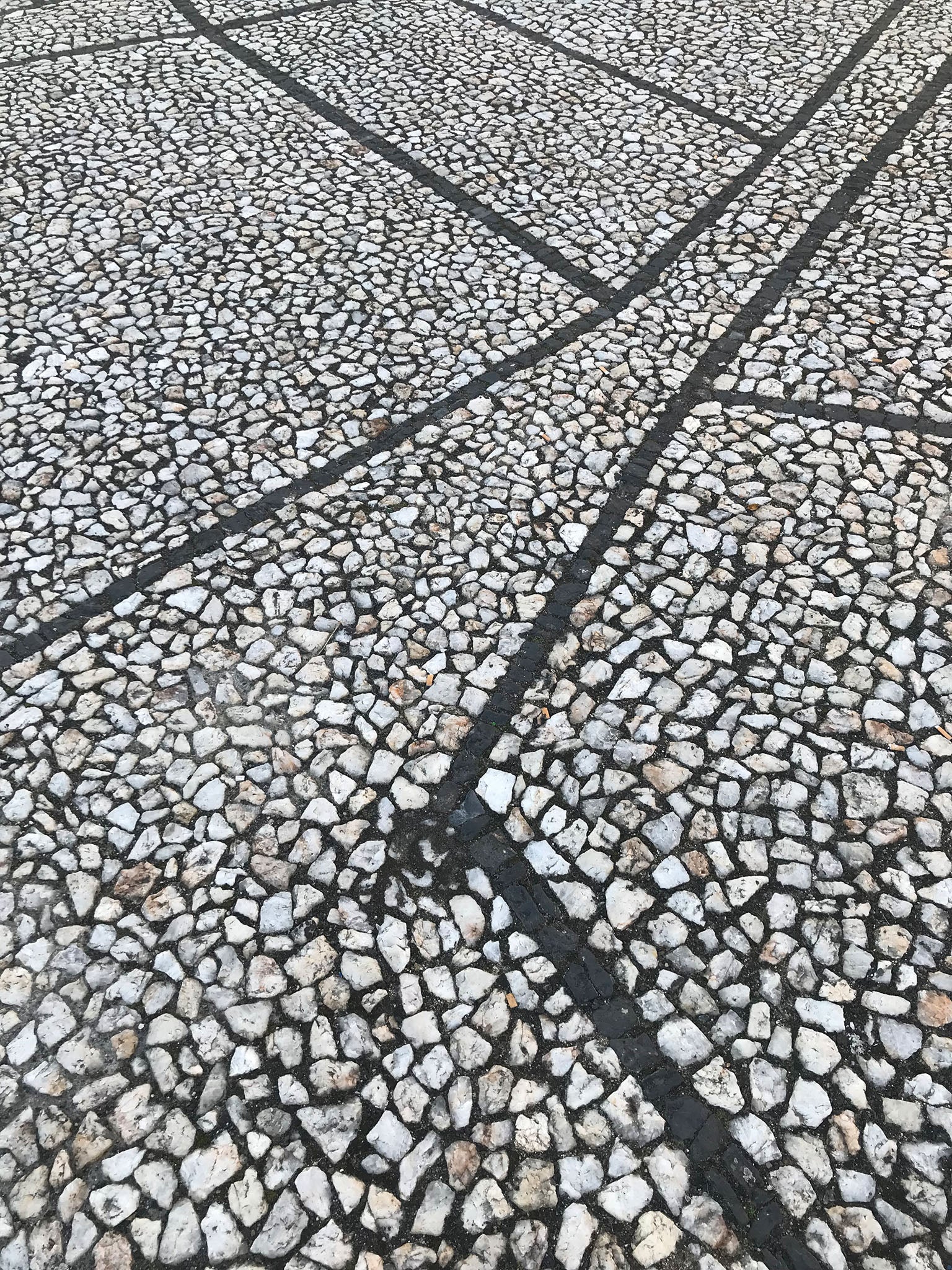 street in portugal with paving stones 