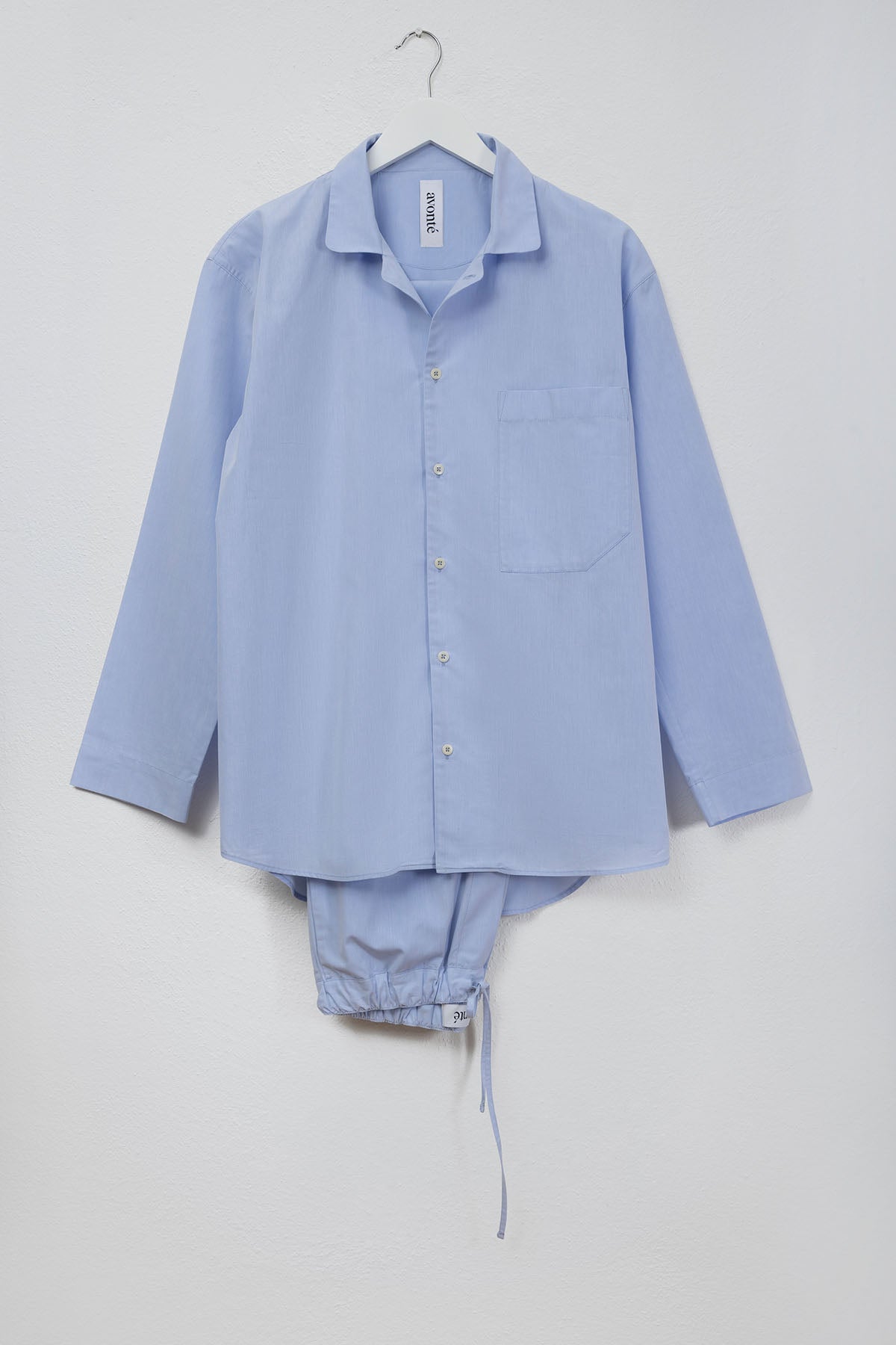 pyjama set on a hanger in color breeze blue_avonte