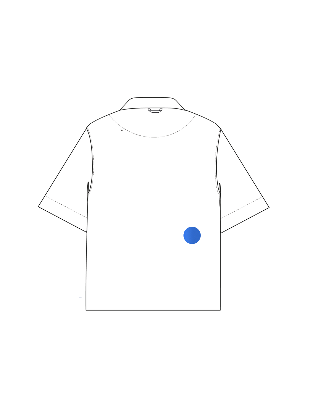 (Im)perfect Cropped Short-Sleeve Shirt - ocean pinstripe - S